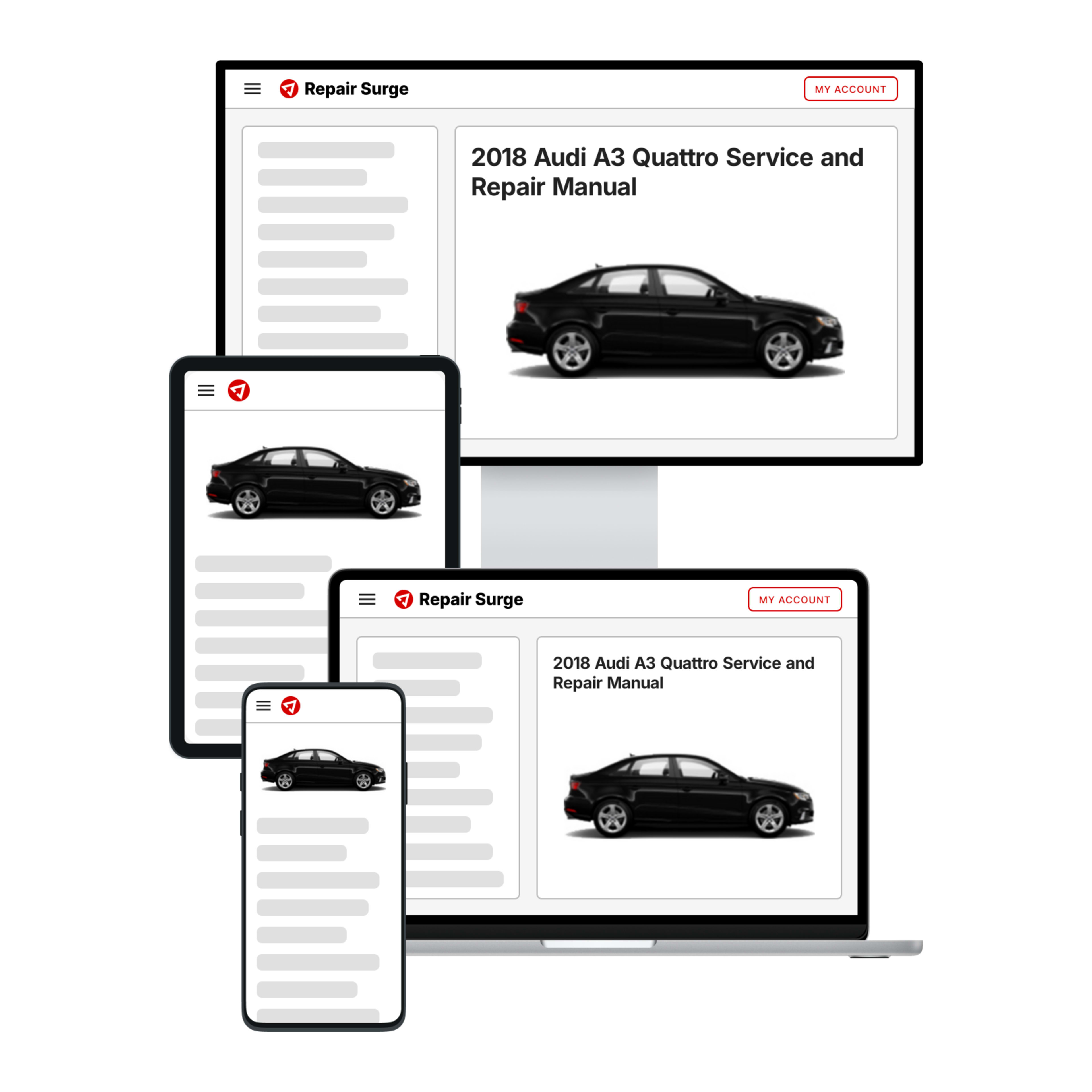 2018 Audi A3 Quattro service and repair manual hero image