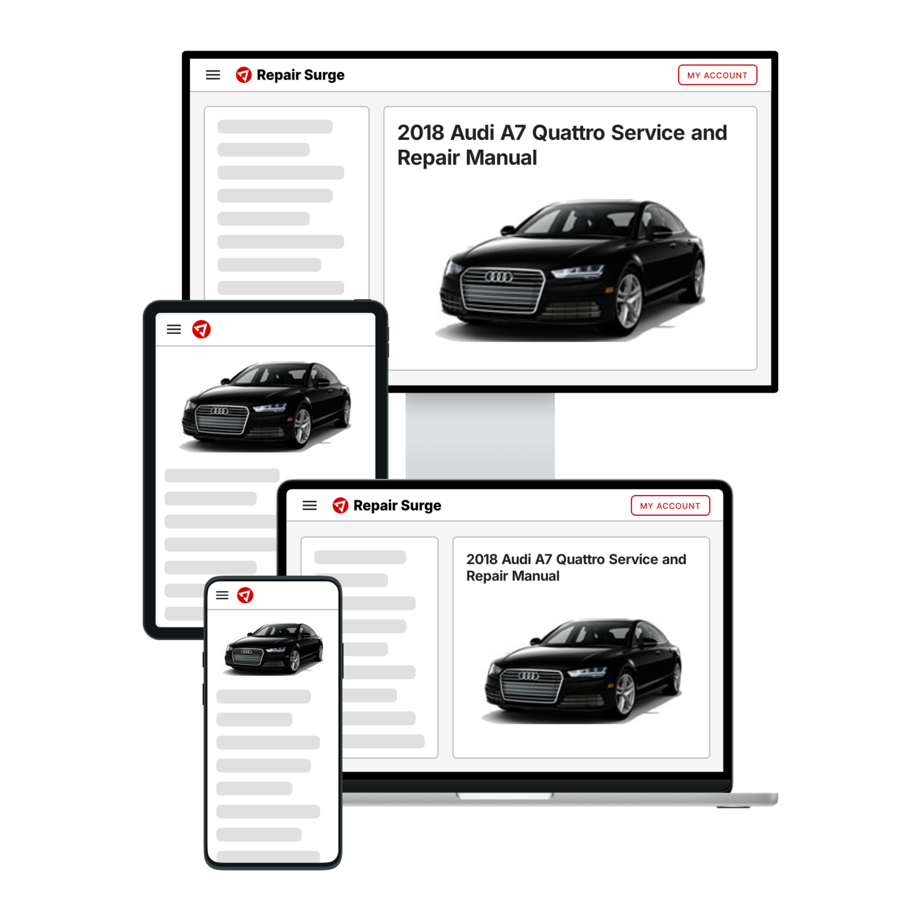 2018 Audi A7 Quattro service and repair manual hero image