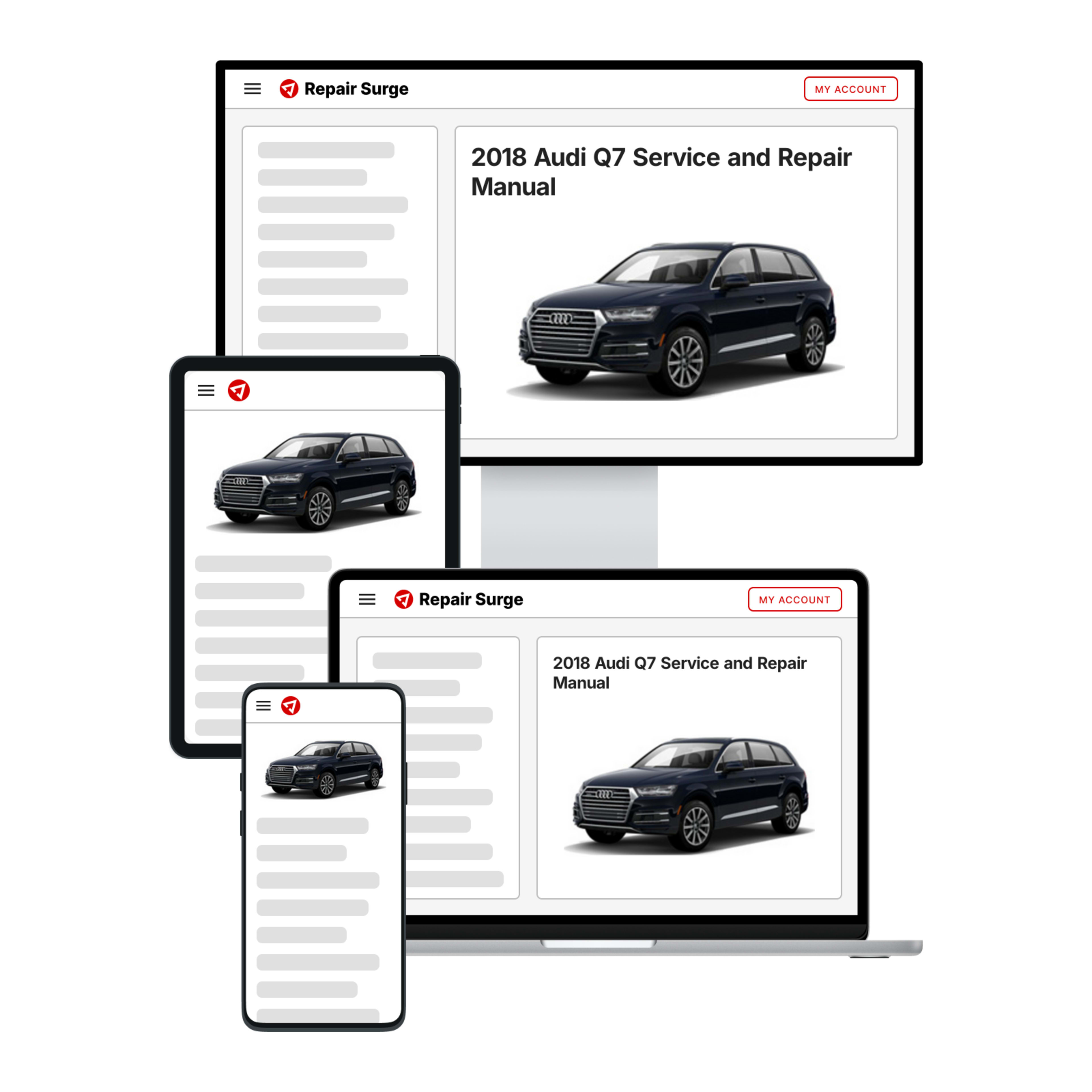 2018 Audi Q7 service and repair manual hero image