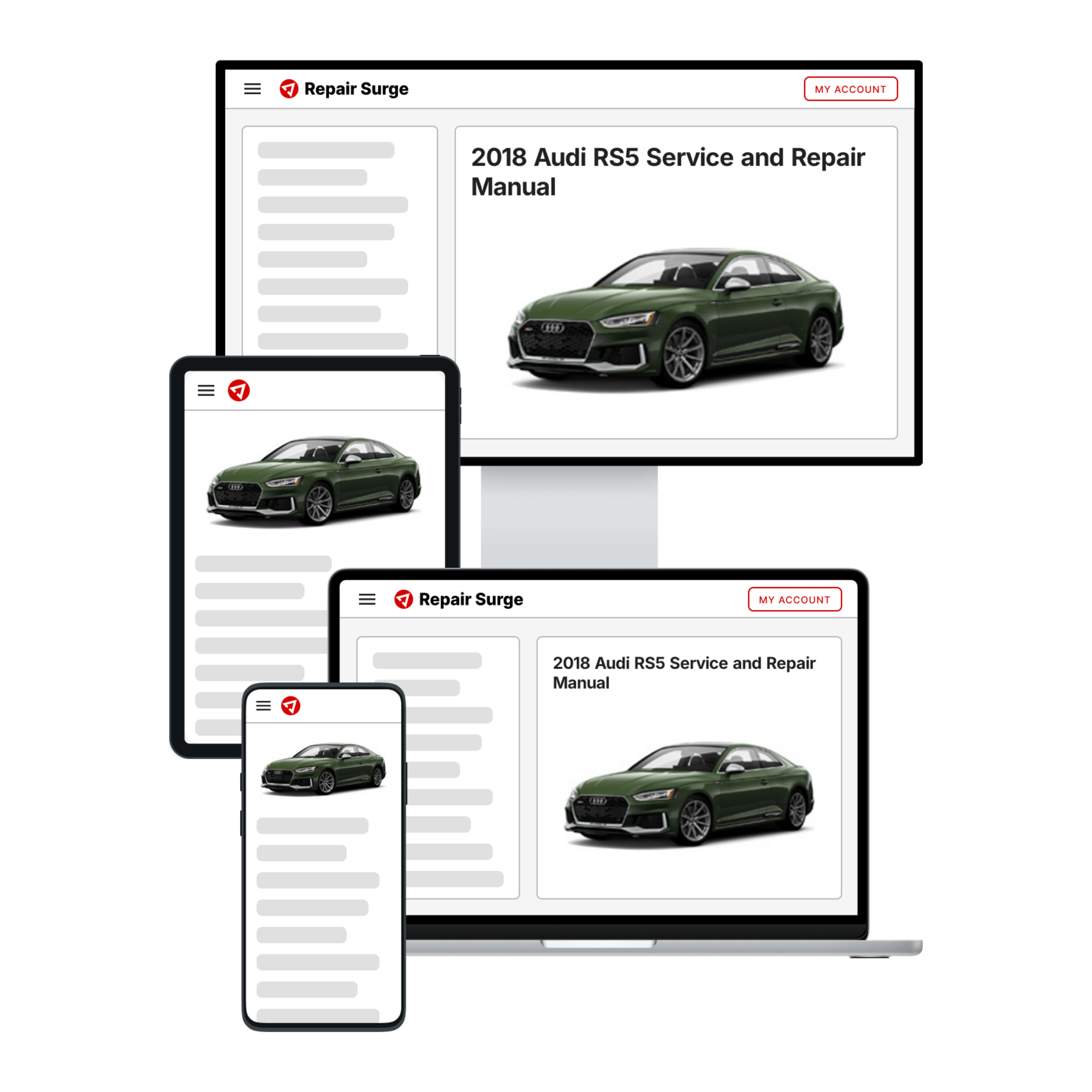 2018 Audi RS5 service and repair manual hero image