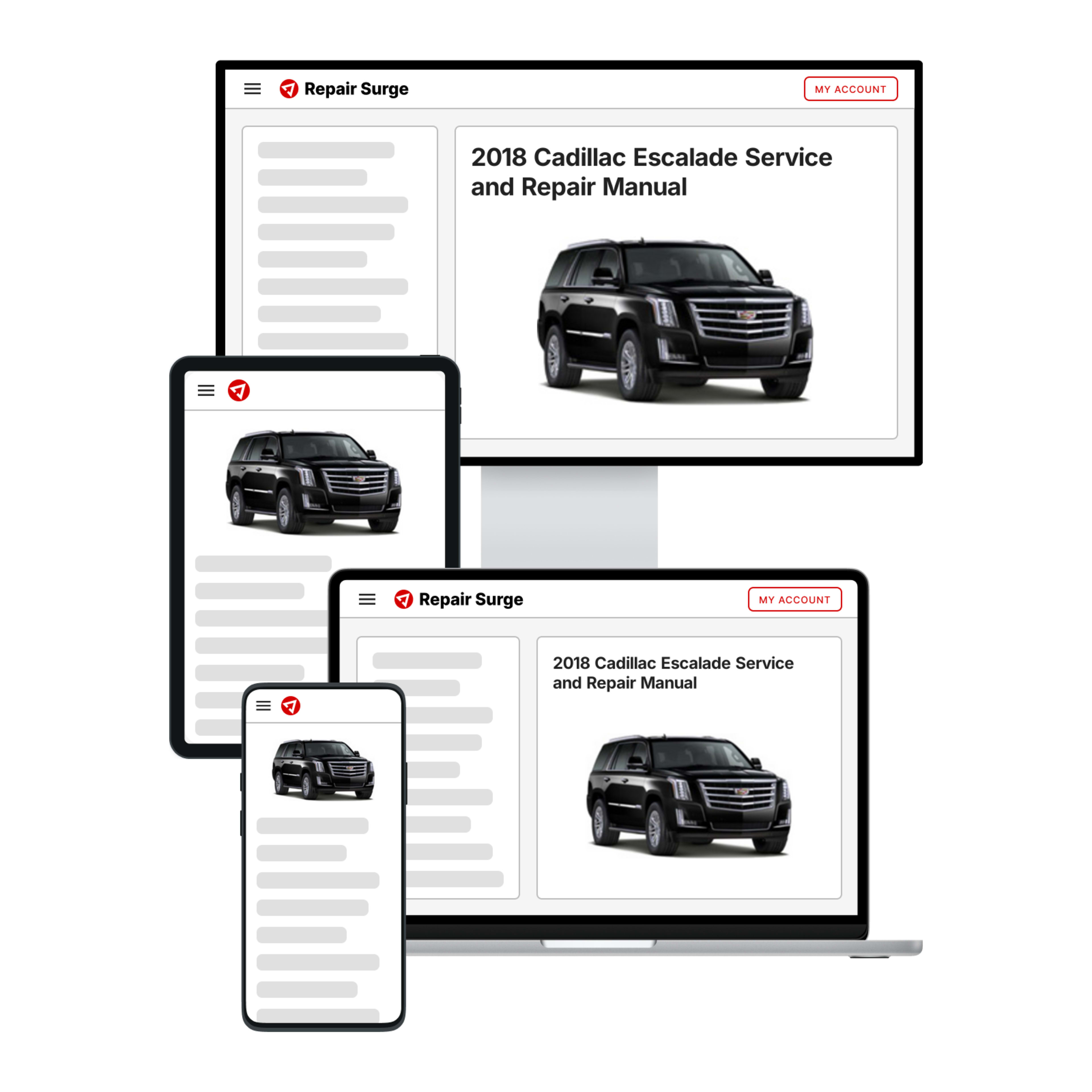 2018 Cadillac Escalade service and repair manual hero image