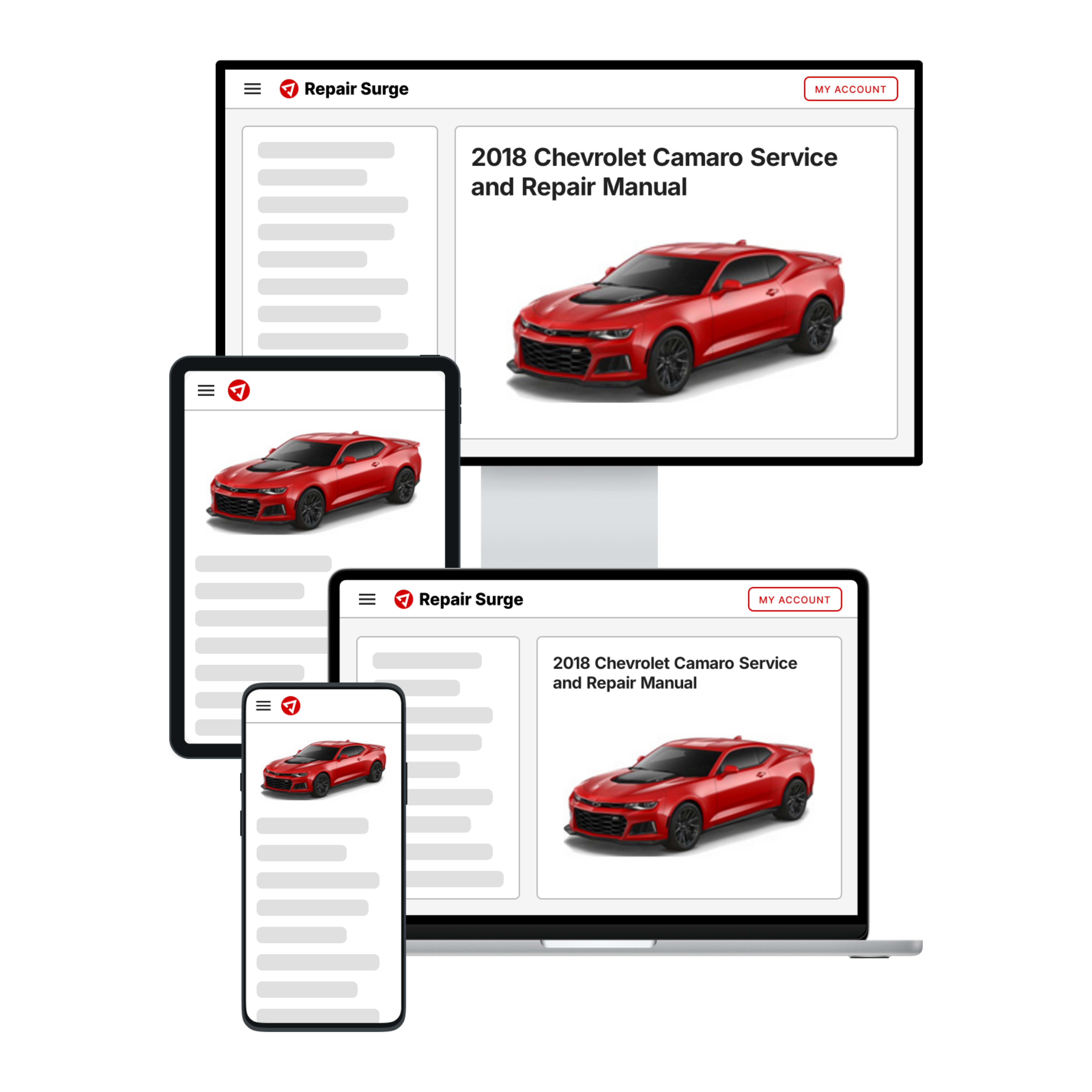 2018 Chevrolet Camaro service and repair manual hero image
