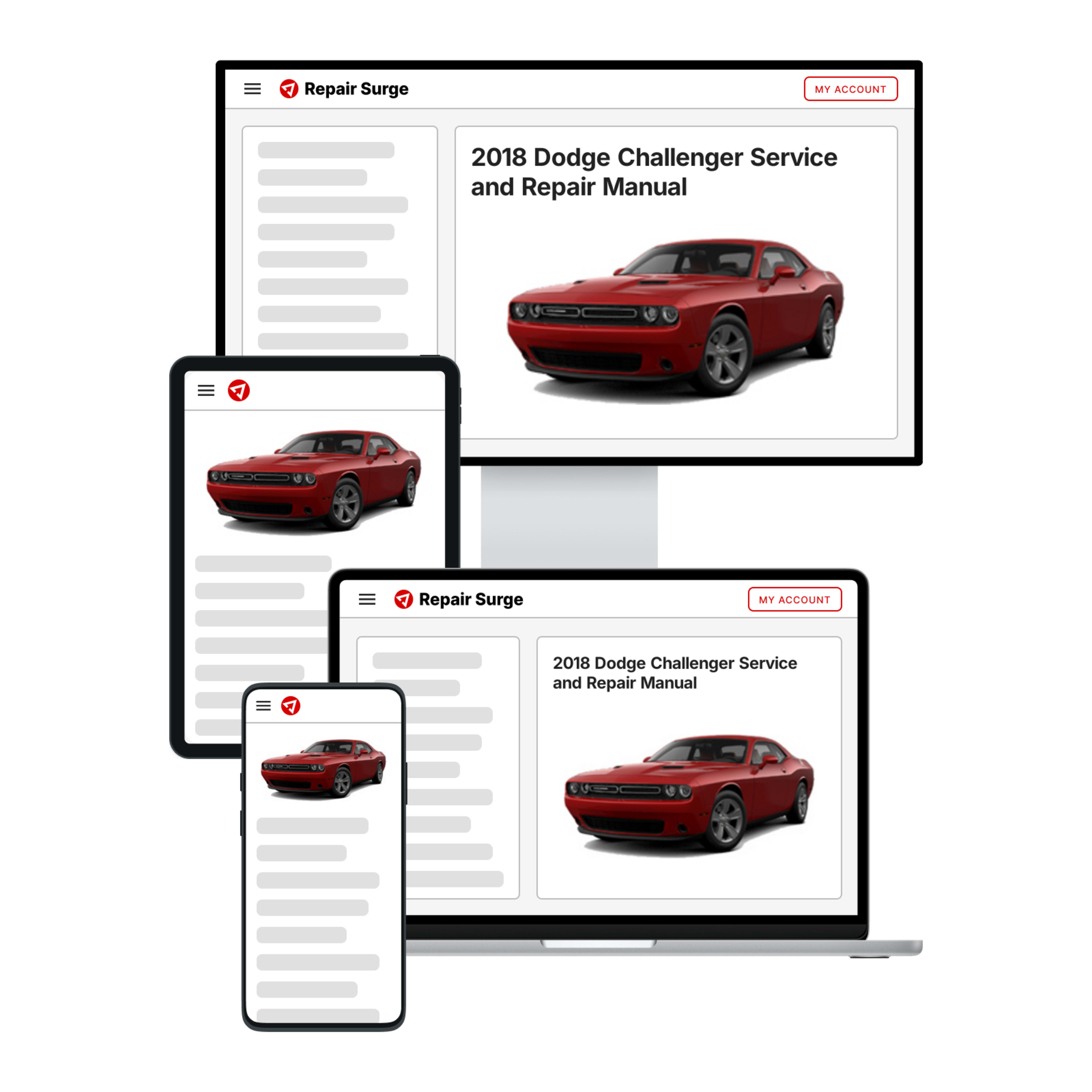 2018 Dodge Challenger service and repair manual hero image