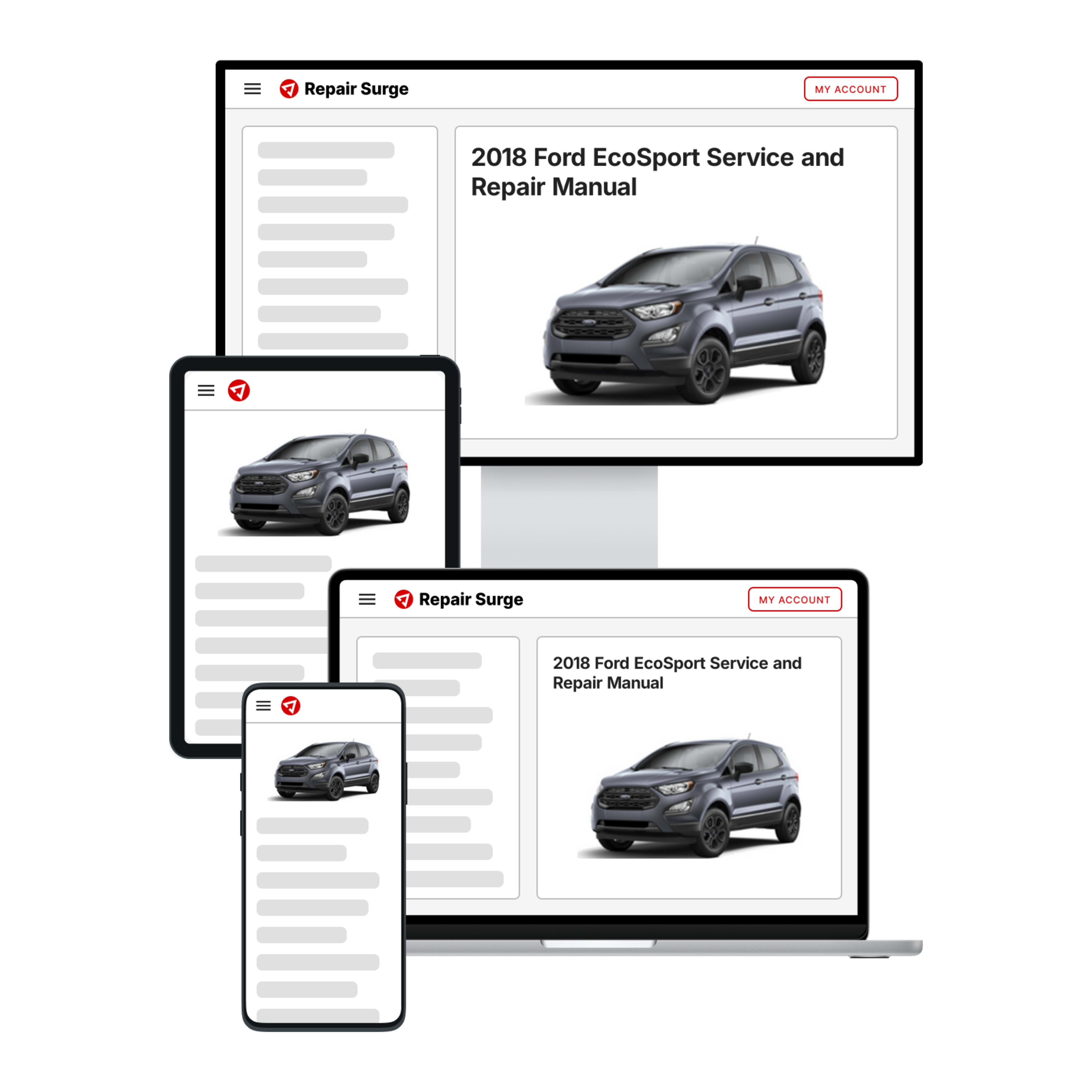 2018 Ford EcoSport service and repair manual hero image