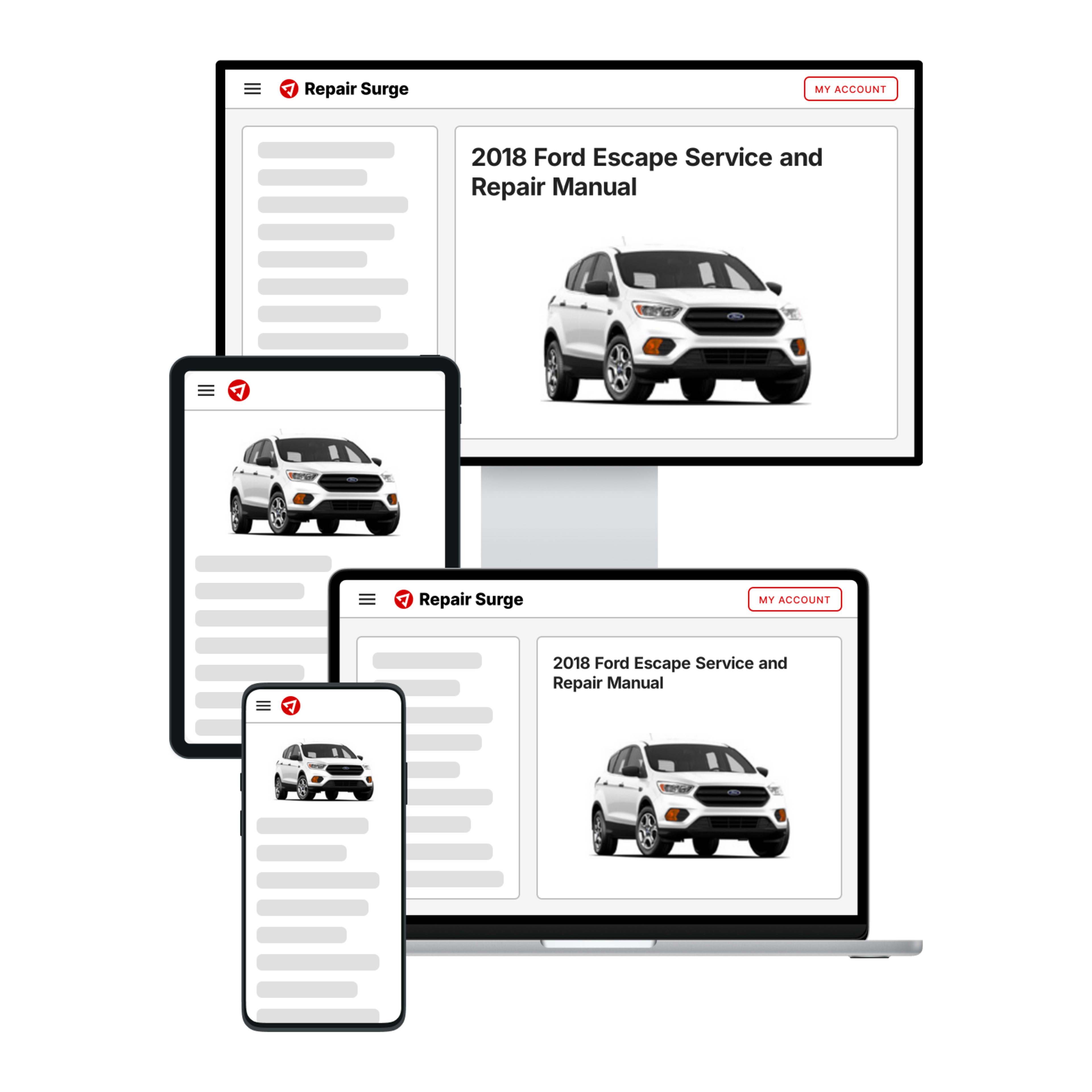 2018 Ford Escape service and repair manual hero image