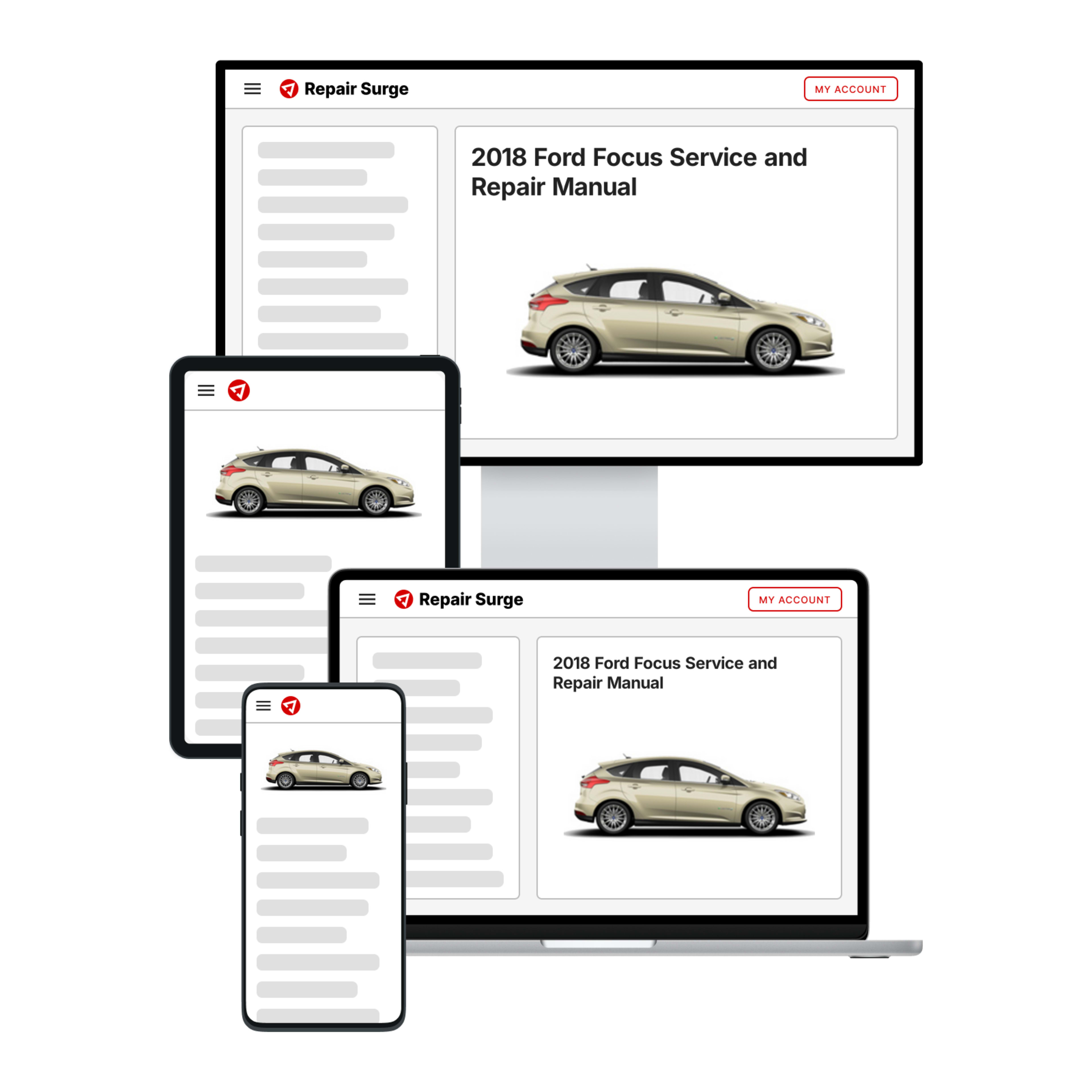 2018 Ford Focus service and repair manual hero image