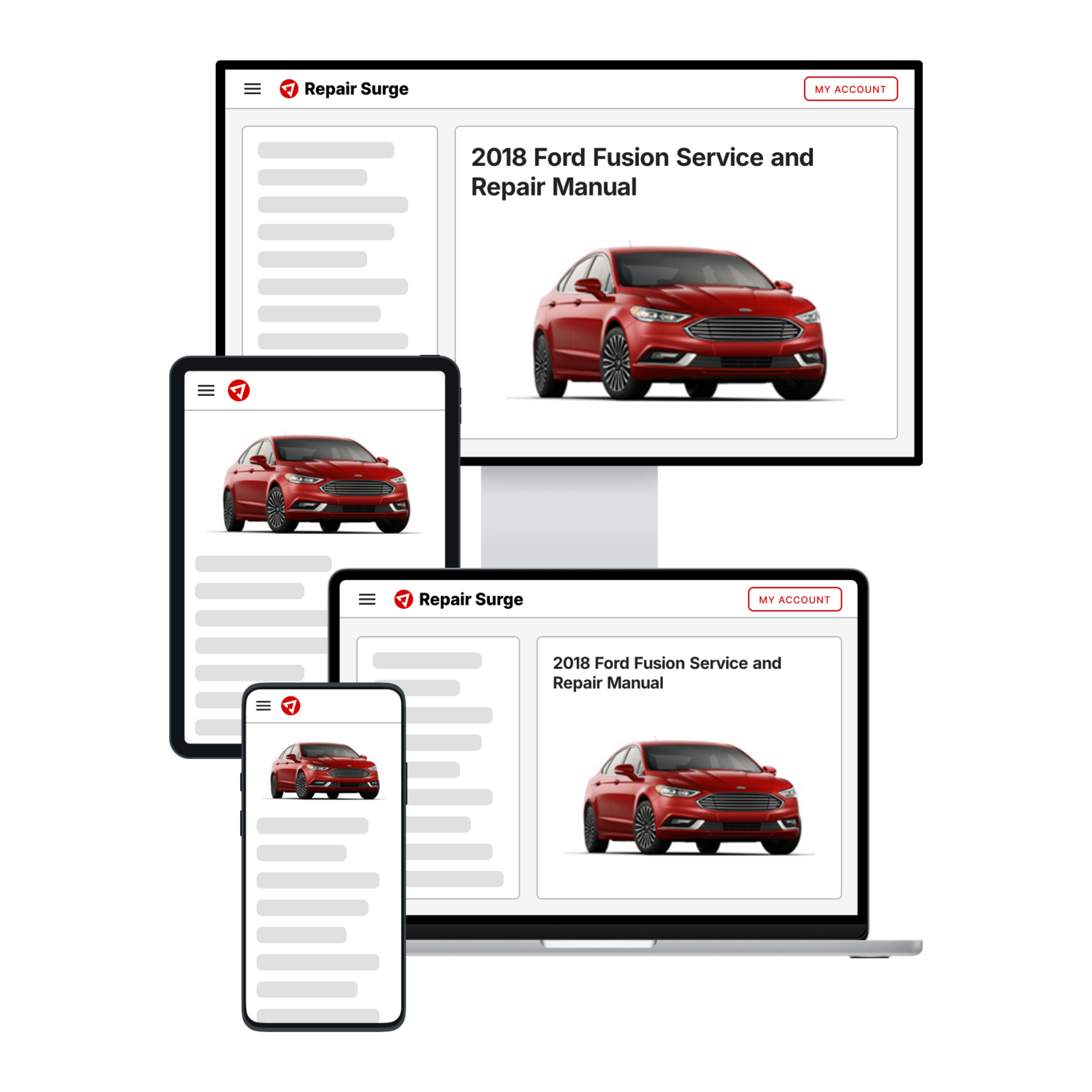 2018 Ford Fusion service and repair manual hero image