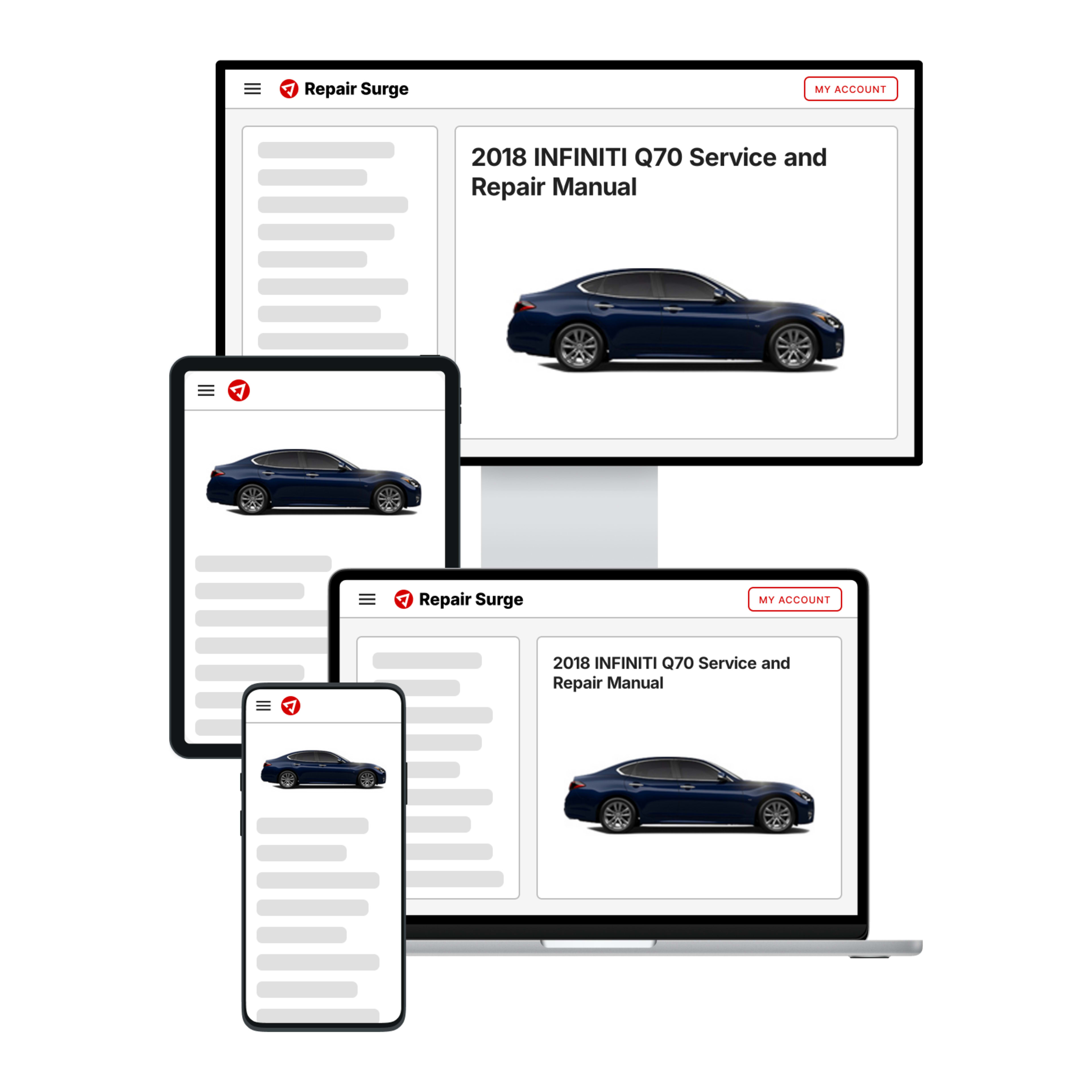 2018 INFINITI Q70 service and repair manual hero image