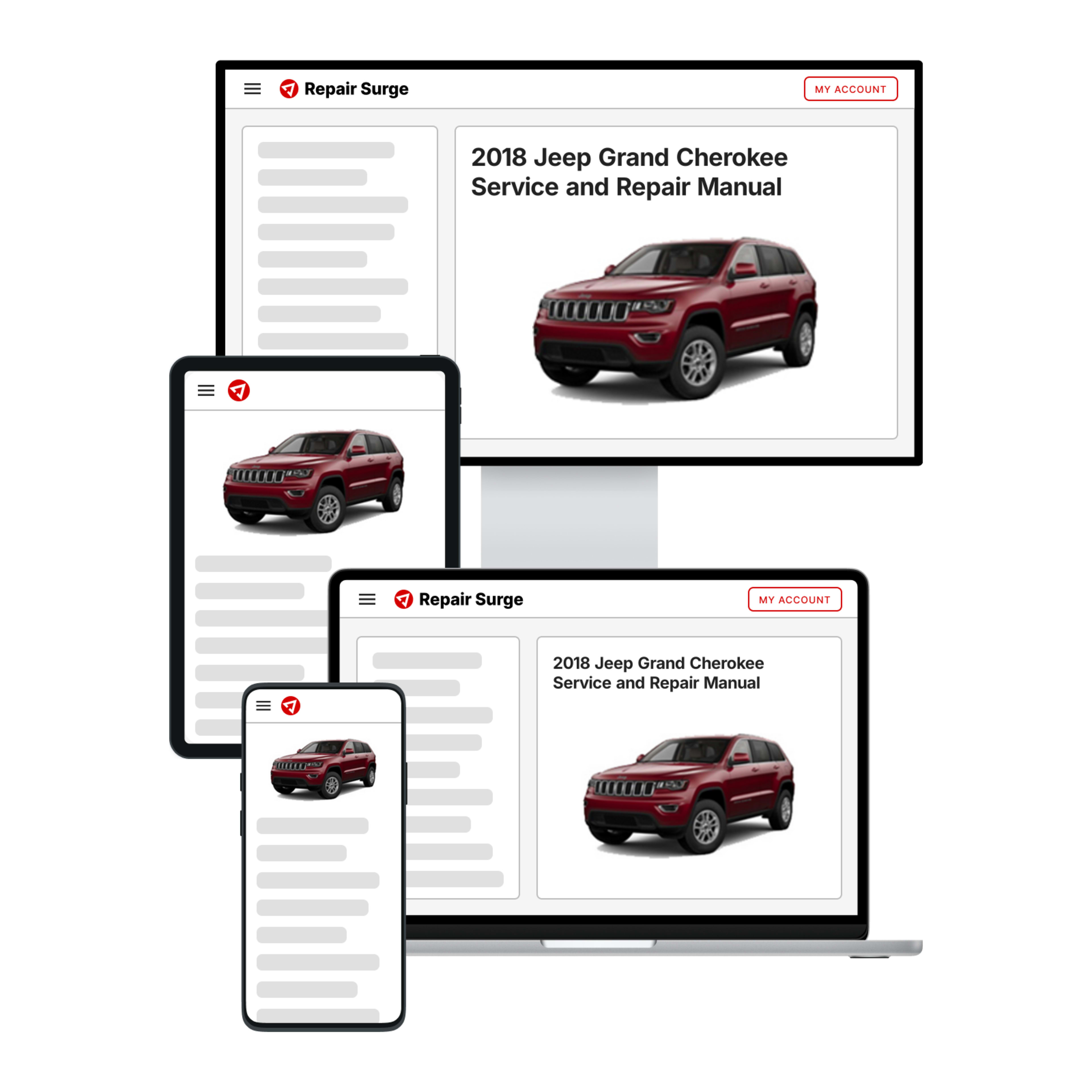 2018 Jeep Grand Cherokee service and repair manual hero image