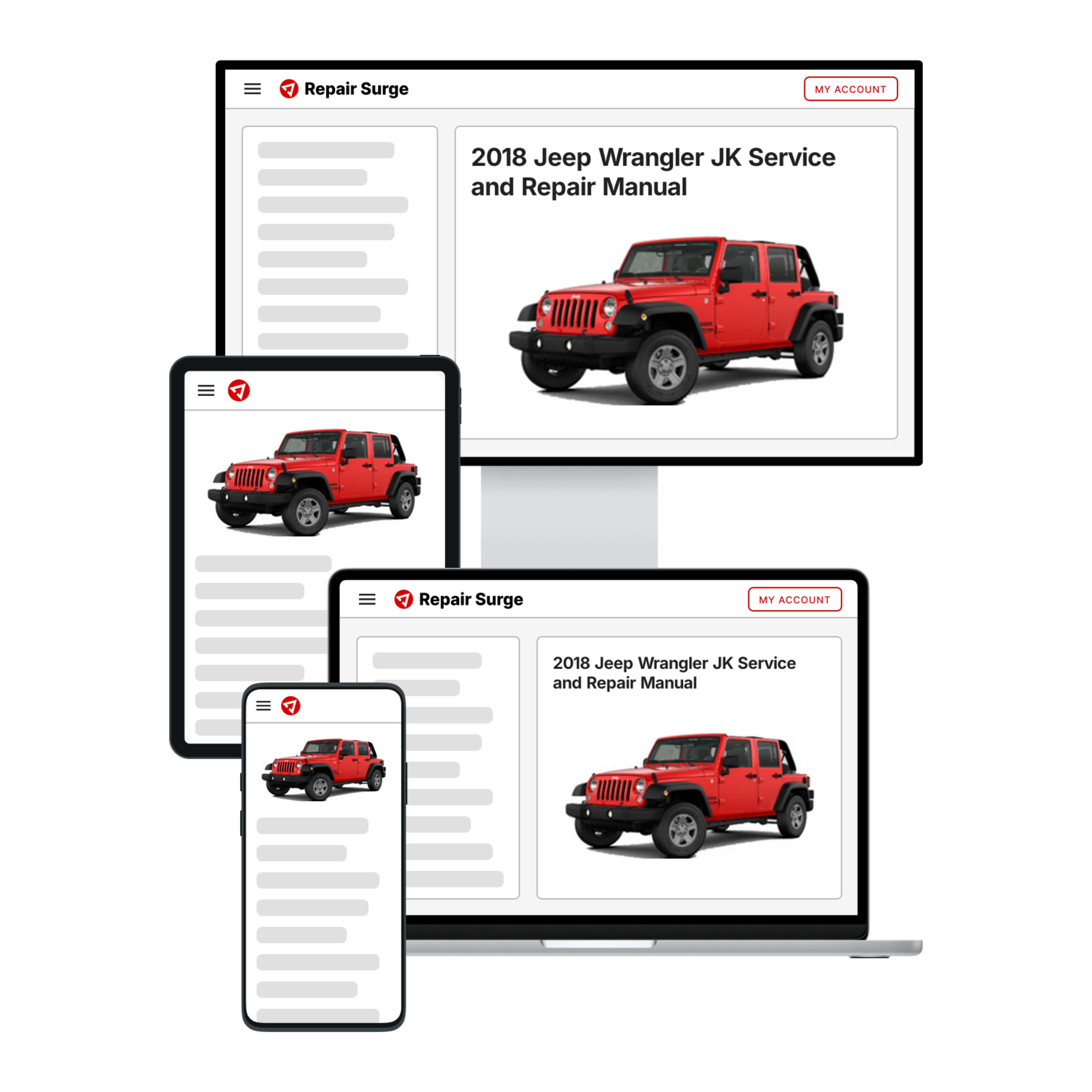 2018 Jeep Wrangler JK service and repair manual hero image