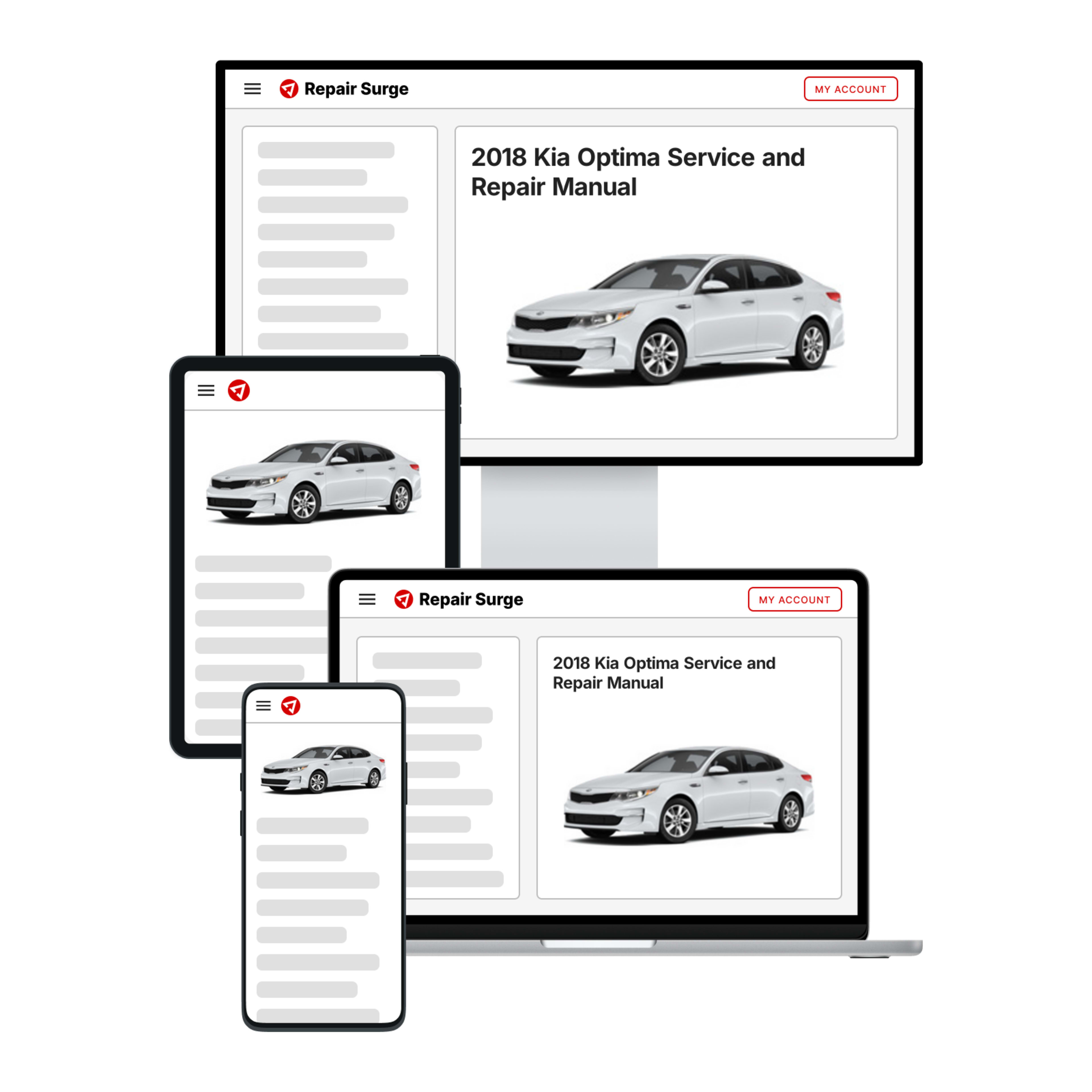 2018 Kia Optima service and repair manual hero image