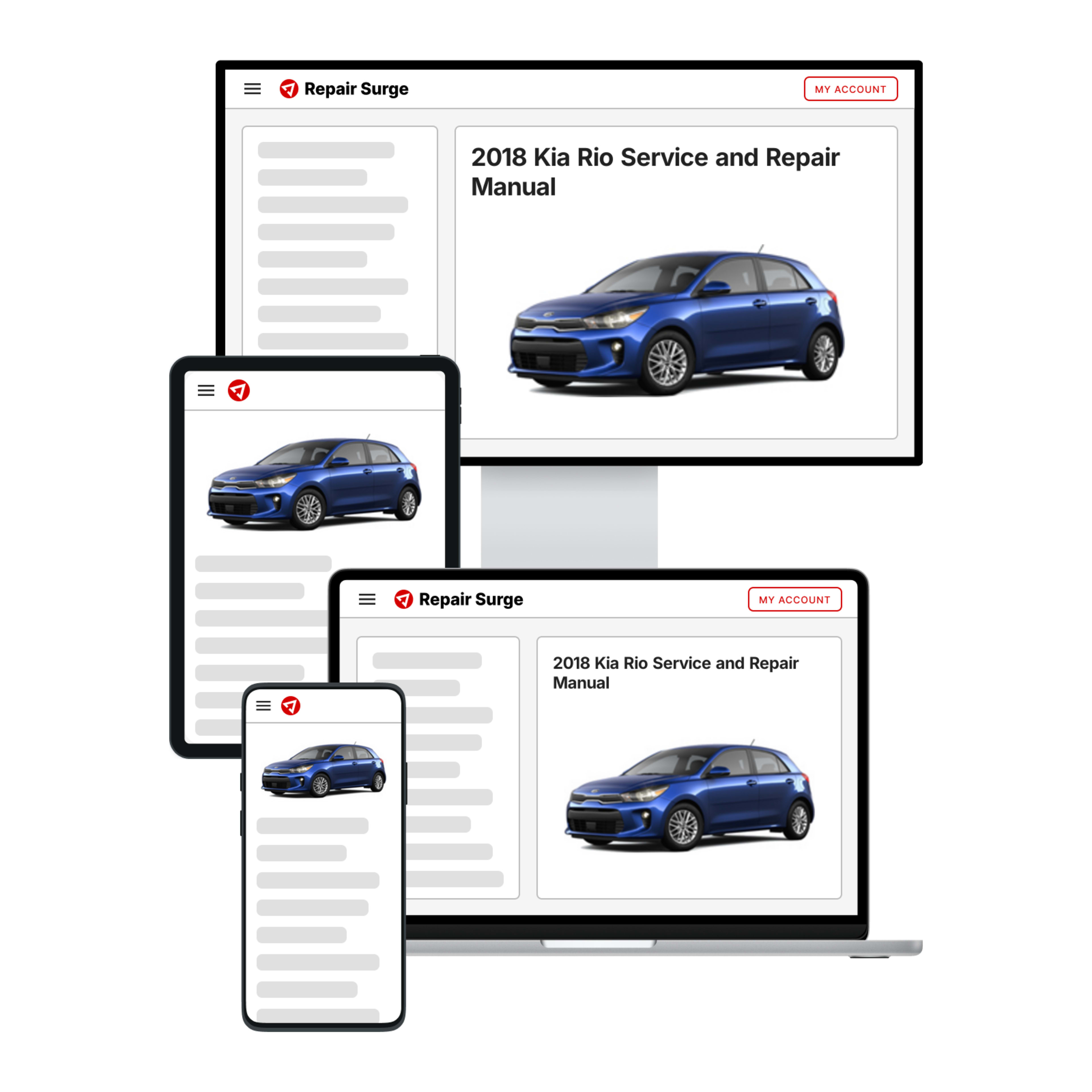 2018 Kia Rio service and repair manual hero image