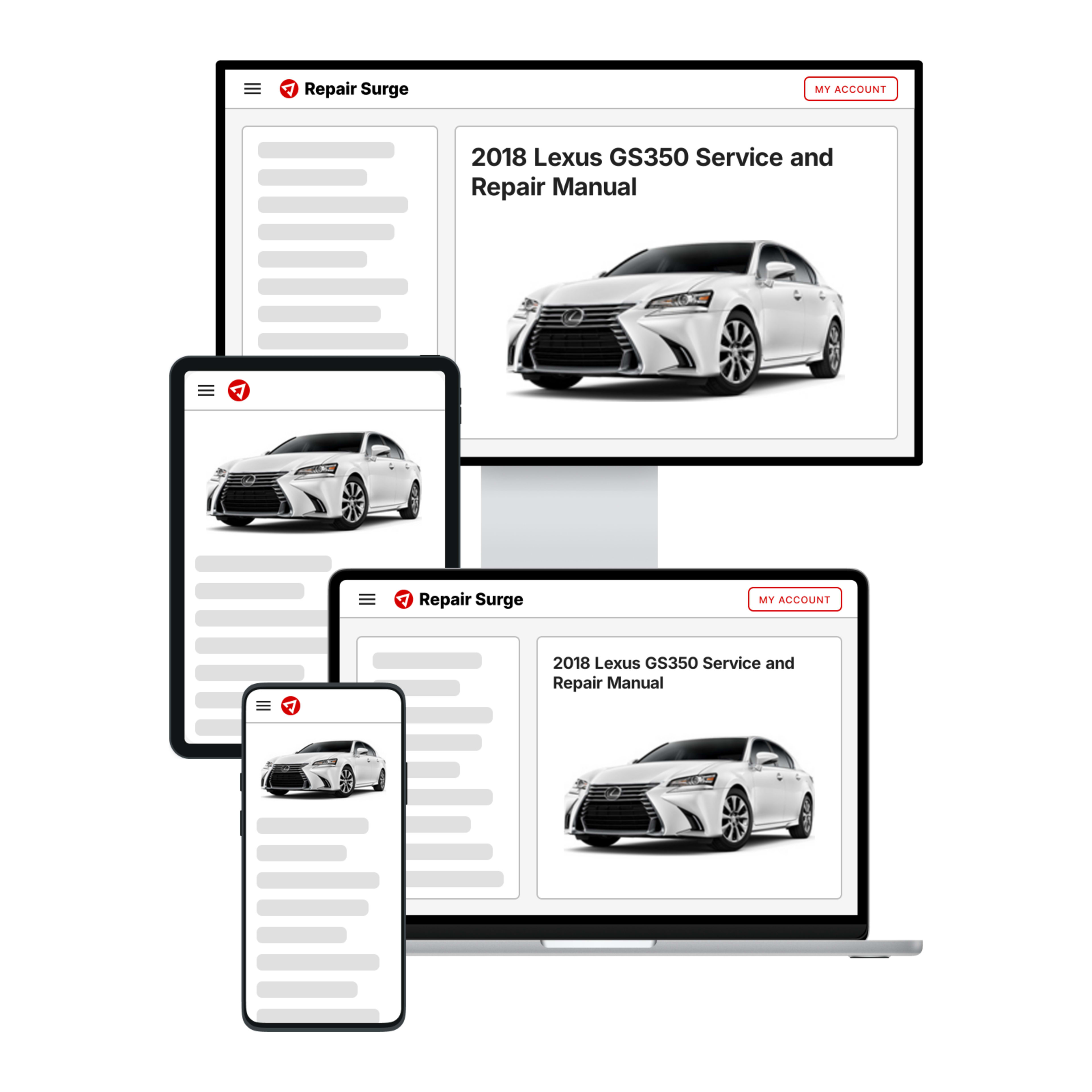 2018 Lexus GS350 service and repair manual hero image