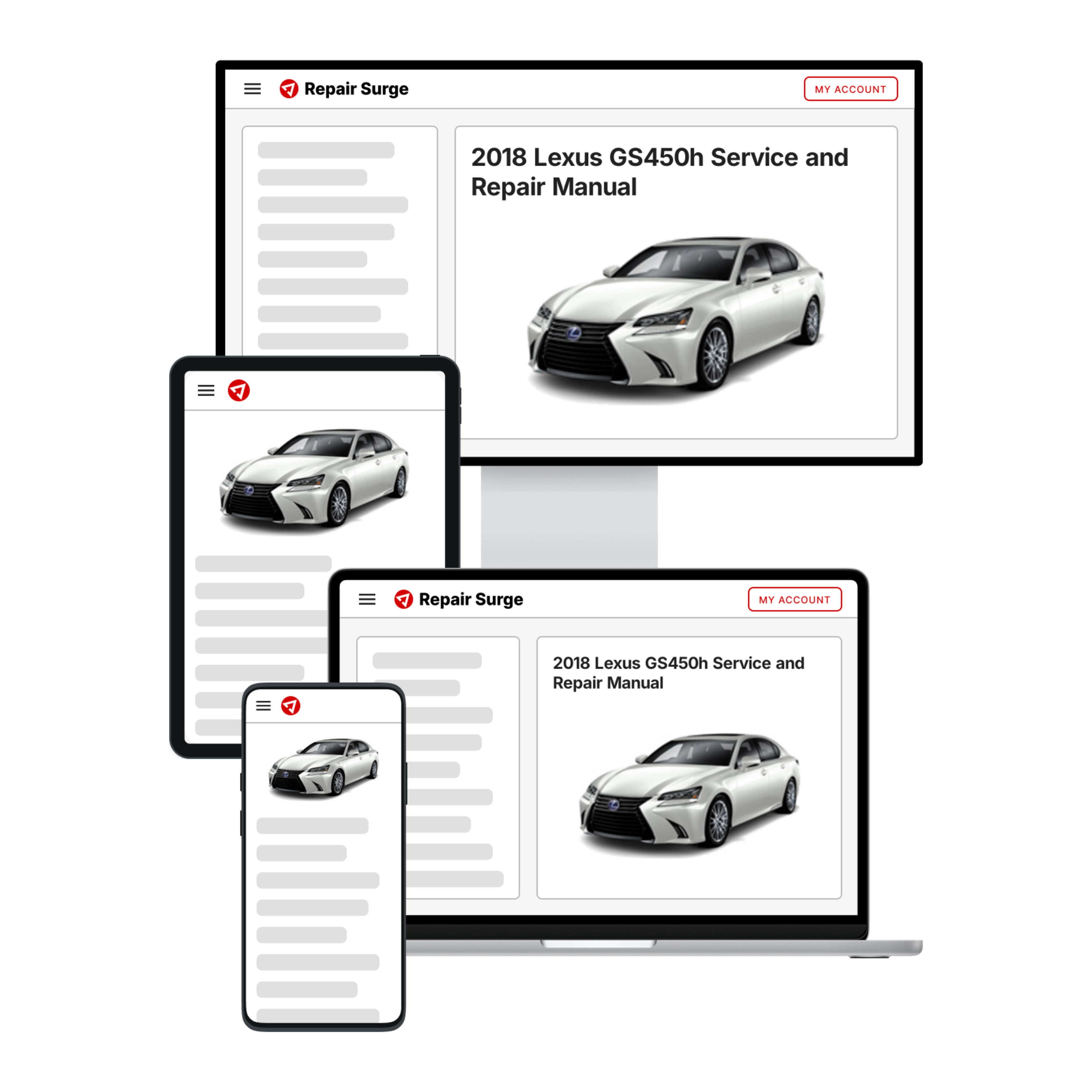 2018 Lexus GS450h service and repair manual hero image