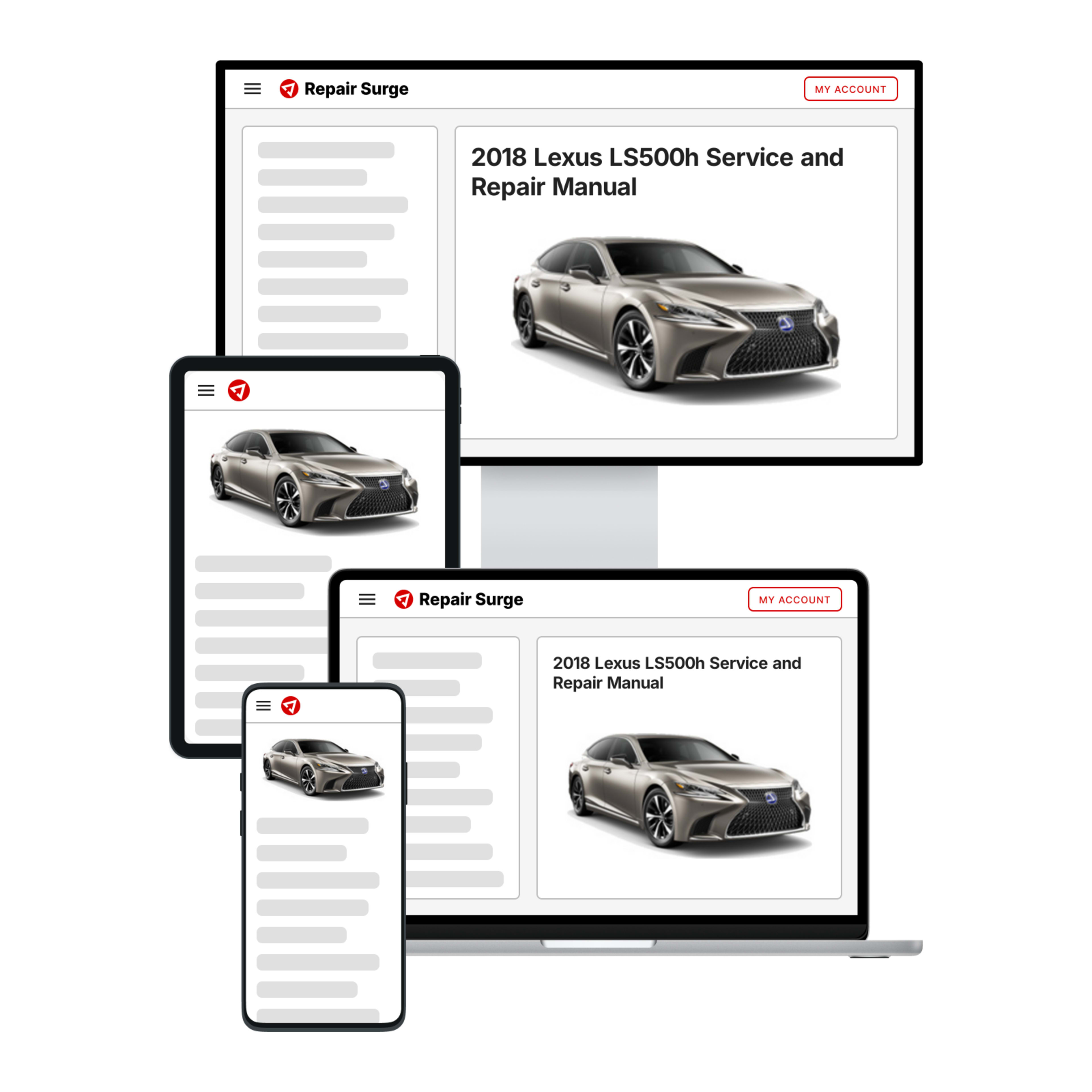 2018 Lexus LS500h service and repair manual hero image