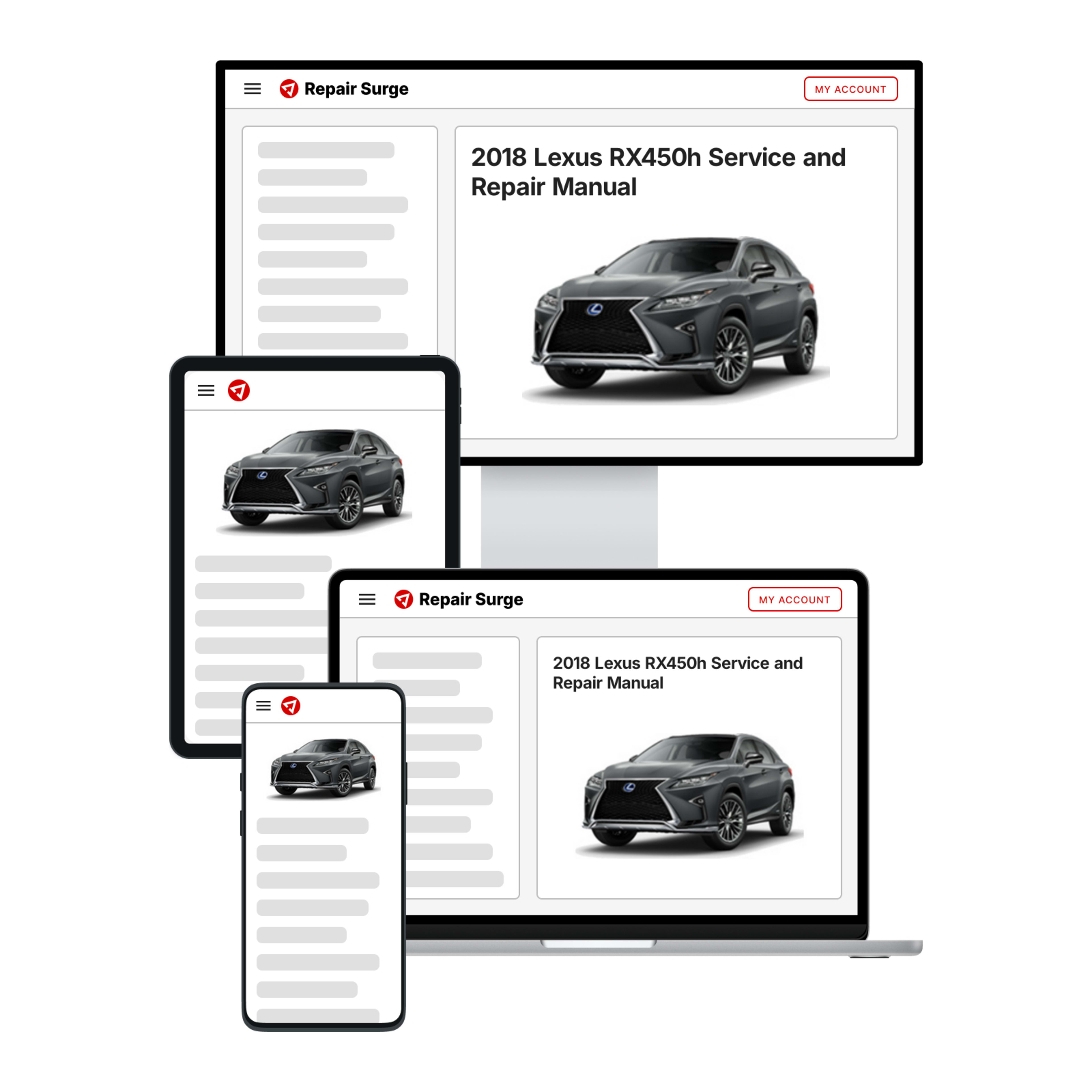 2018 Lexus RX450h service and repair manual hero image