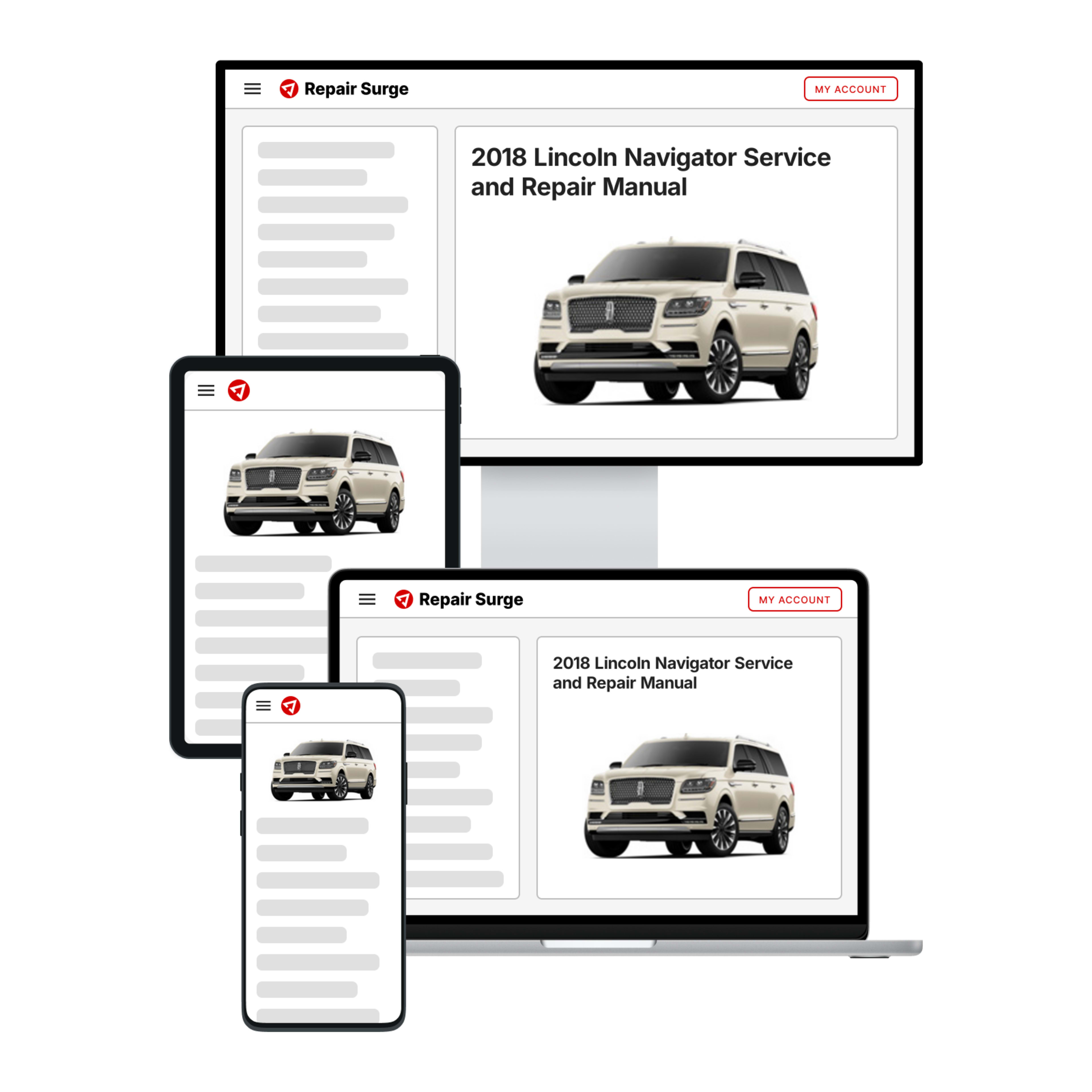 2018 Lincoln Navigator service and repair manual hero image