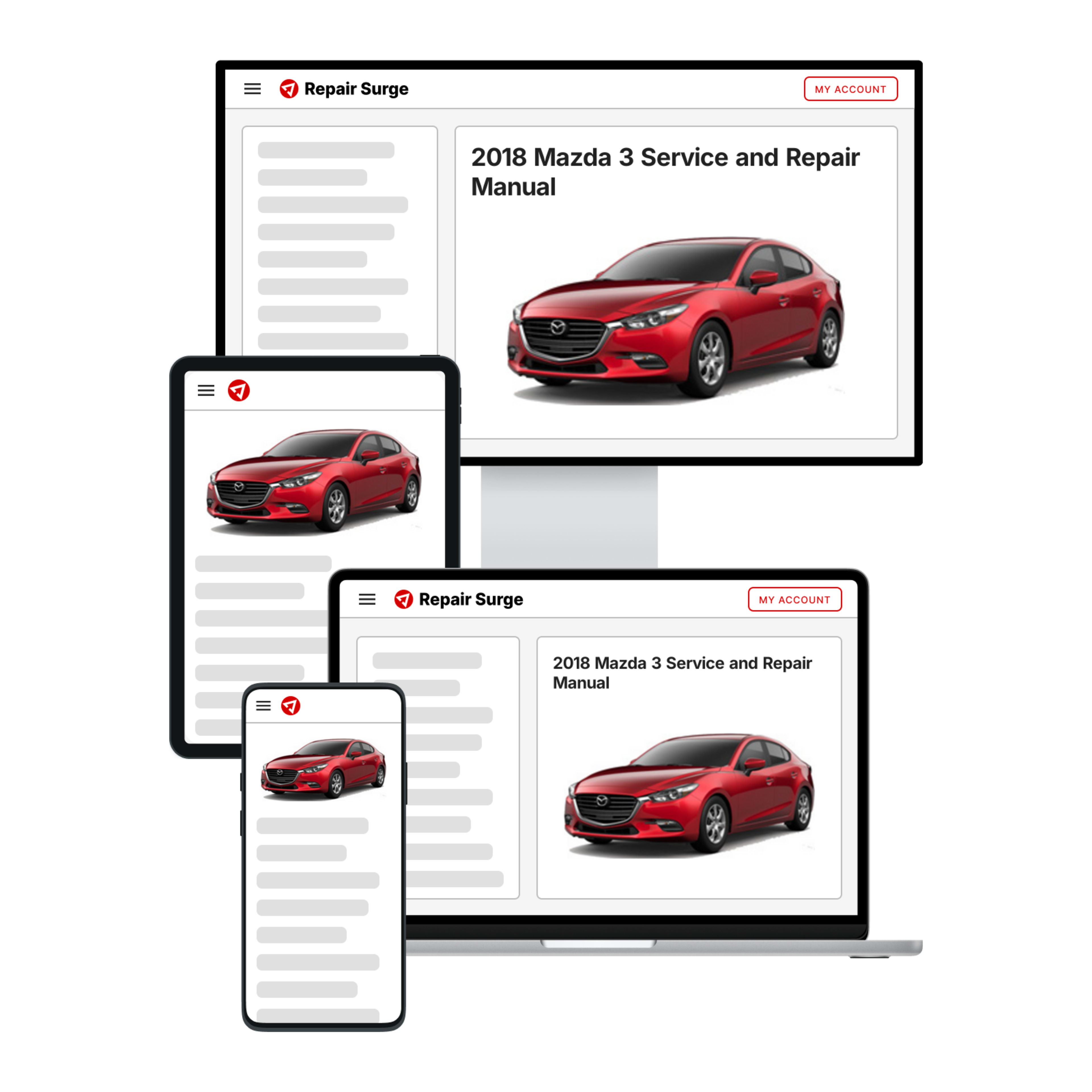 2018 Mazda 3 service and repair manual hero image