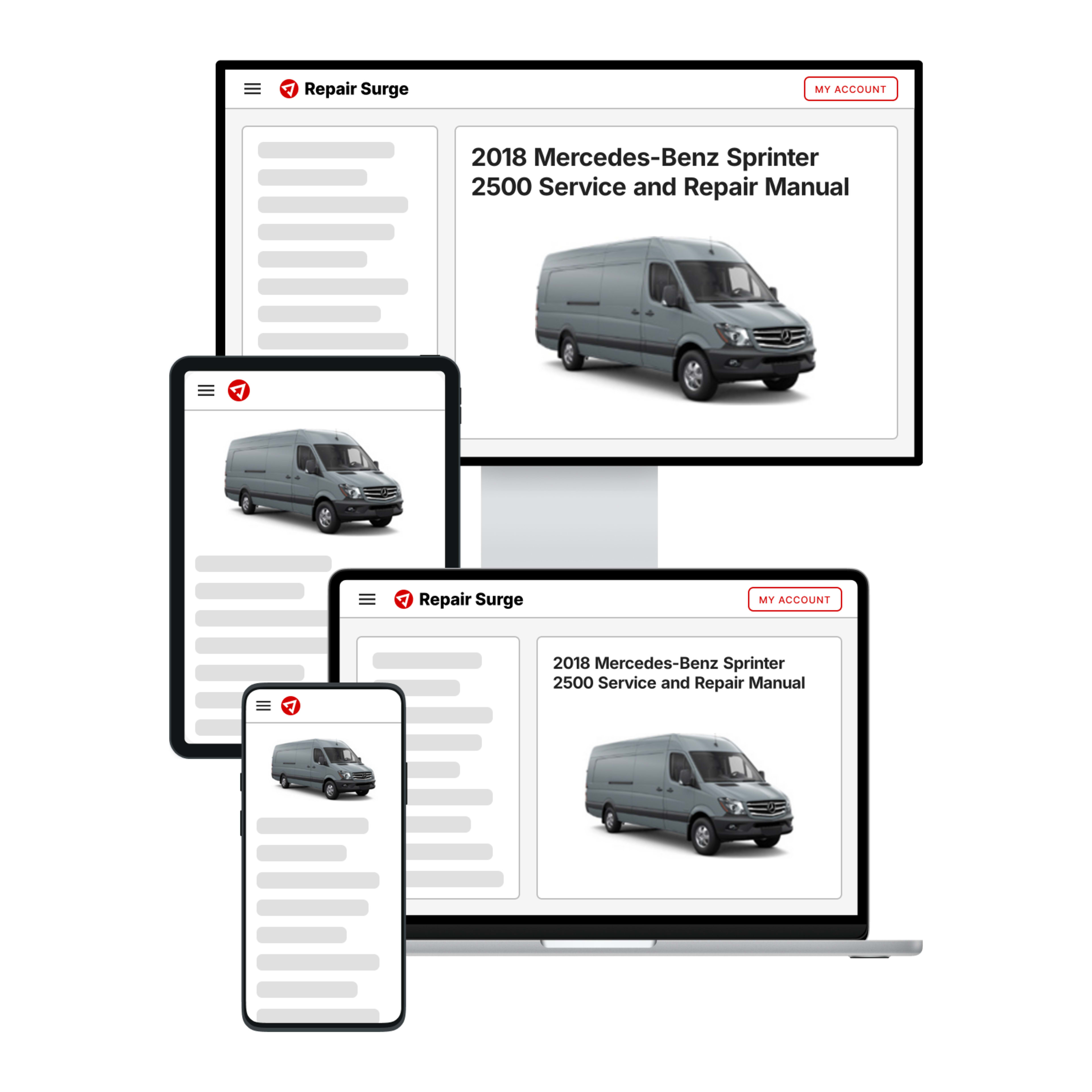 2018 Mercedes-Benz Sprinter 2500 service and repair manual hero image