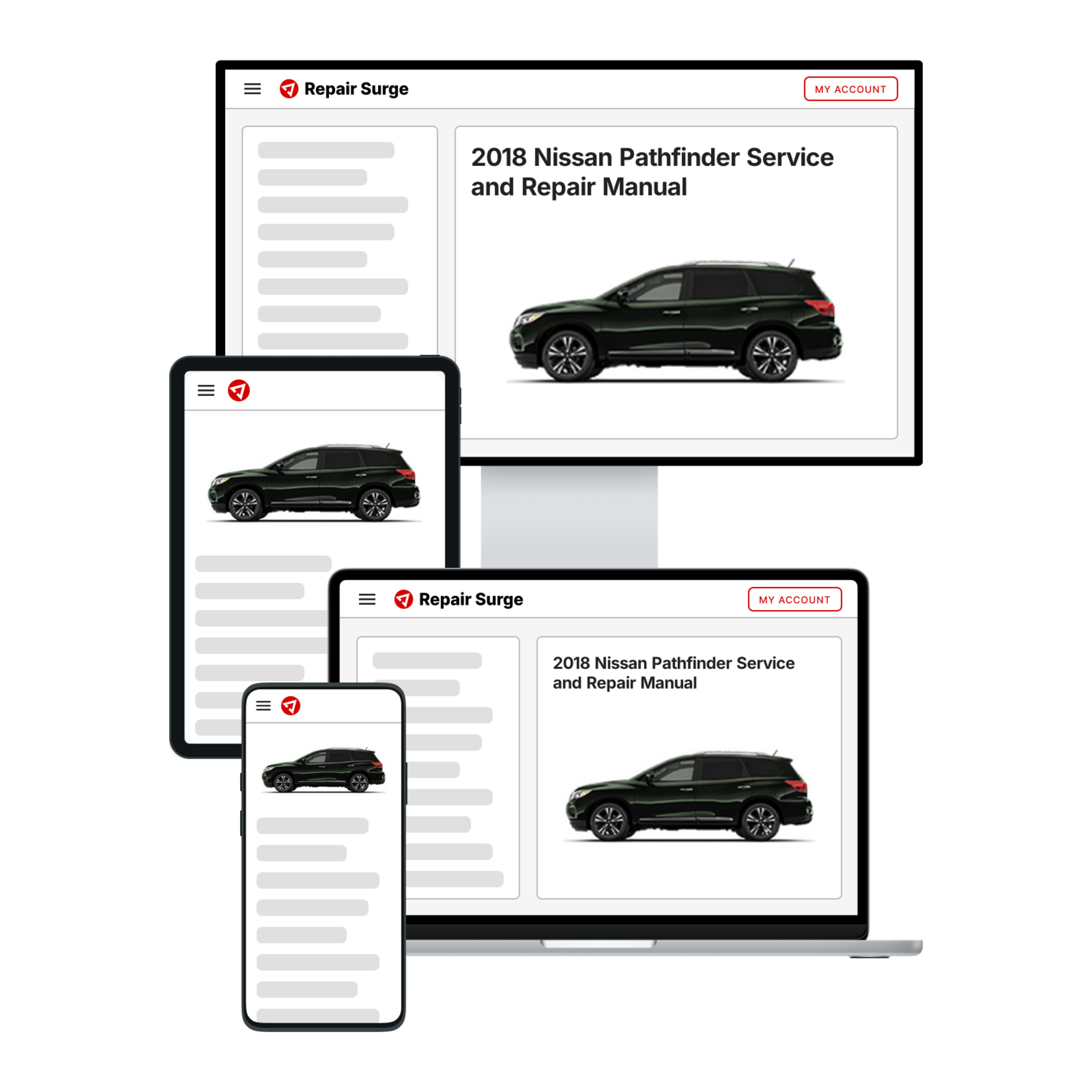 2018 Nissan Pathfinder service and repair manual hero image