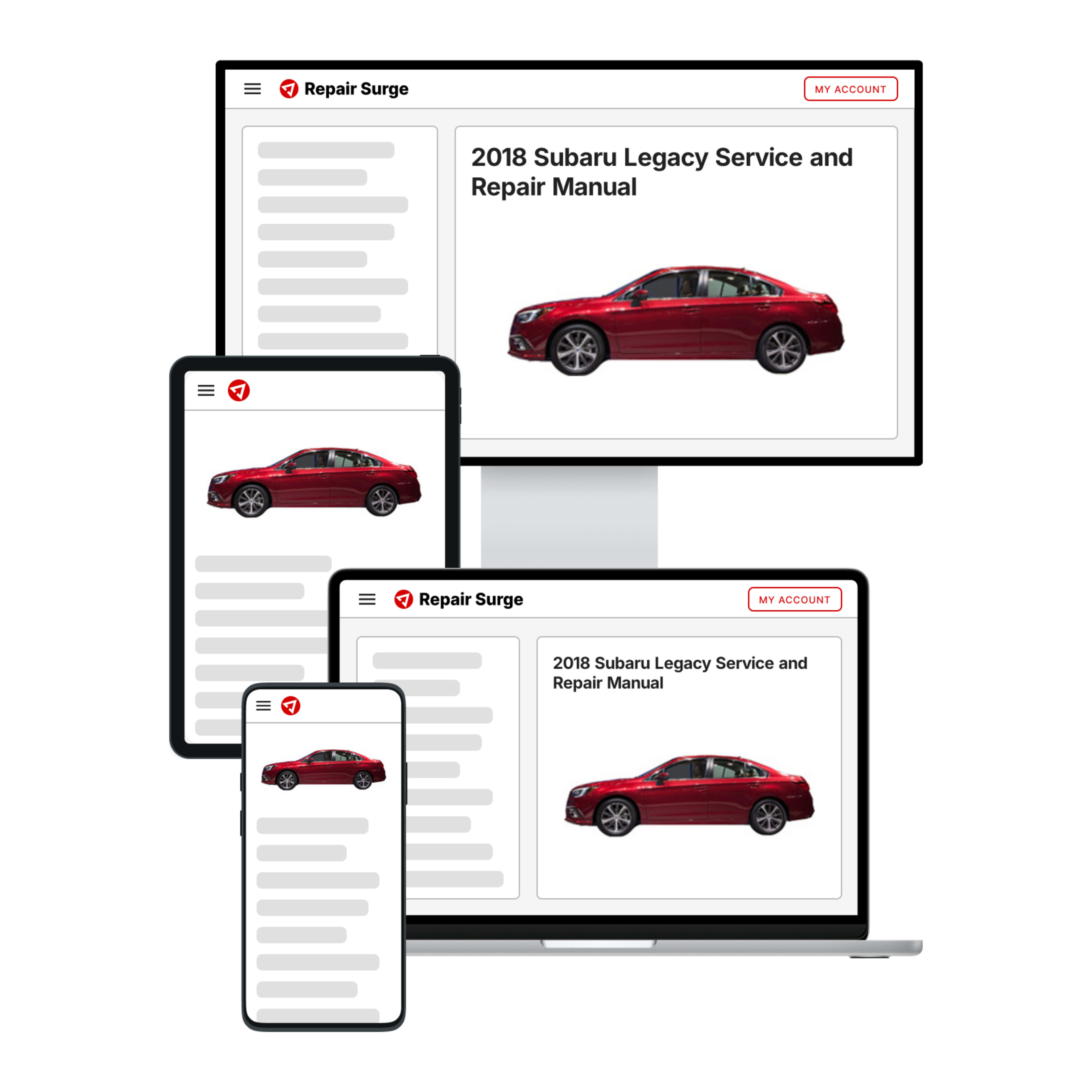 2018 Subaru Legacy service and repair manual hero image