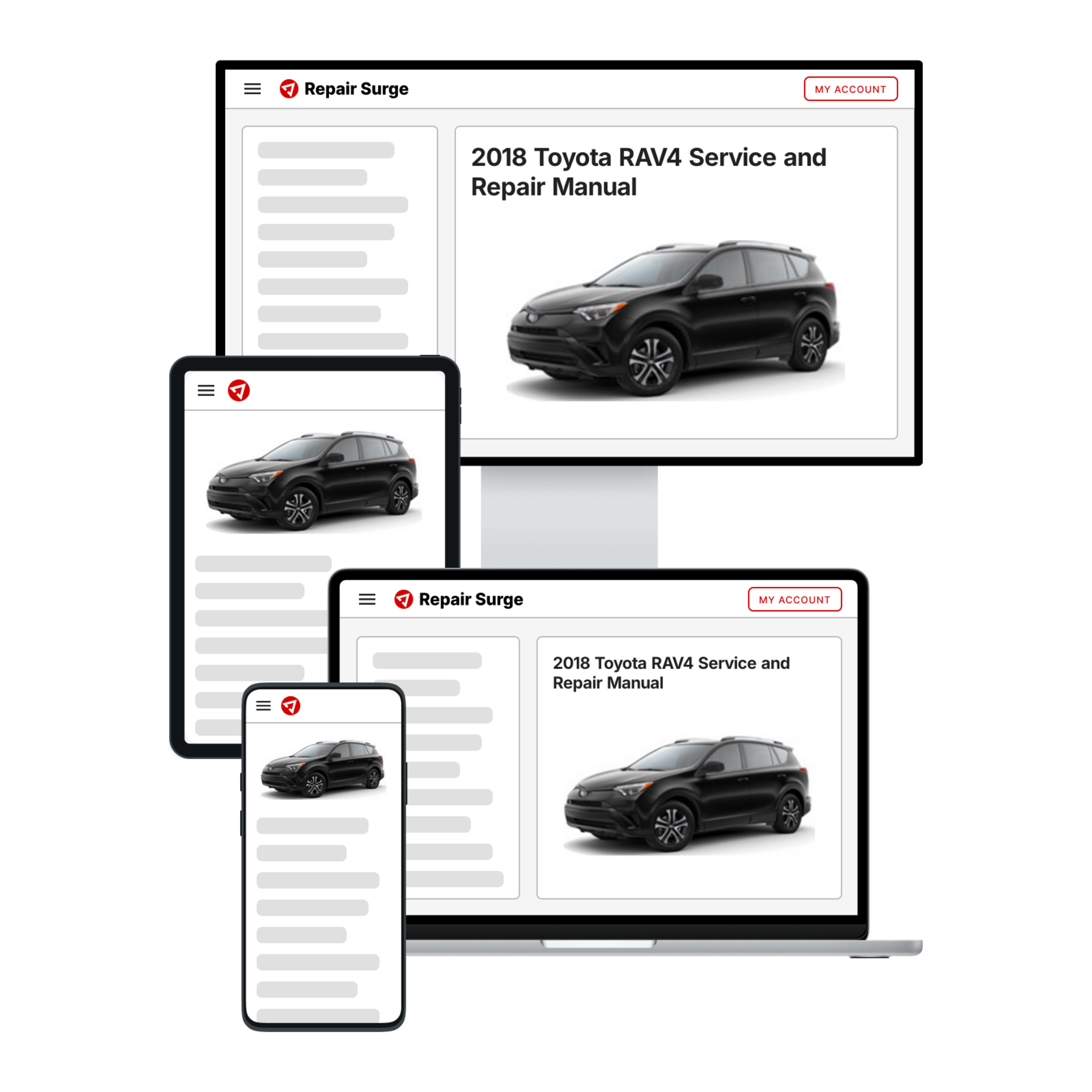 2018 Toyota RAV4 service and repair manual hero image