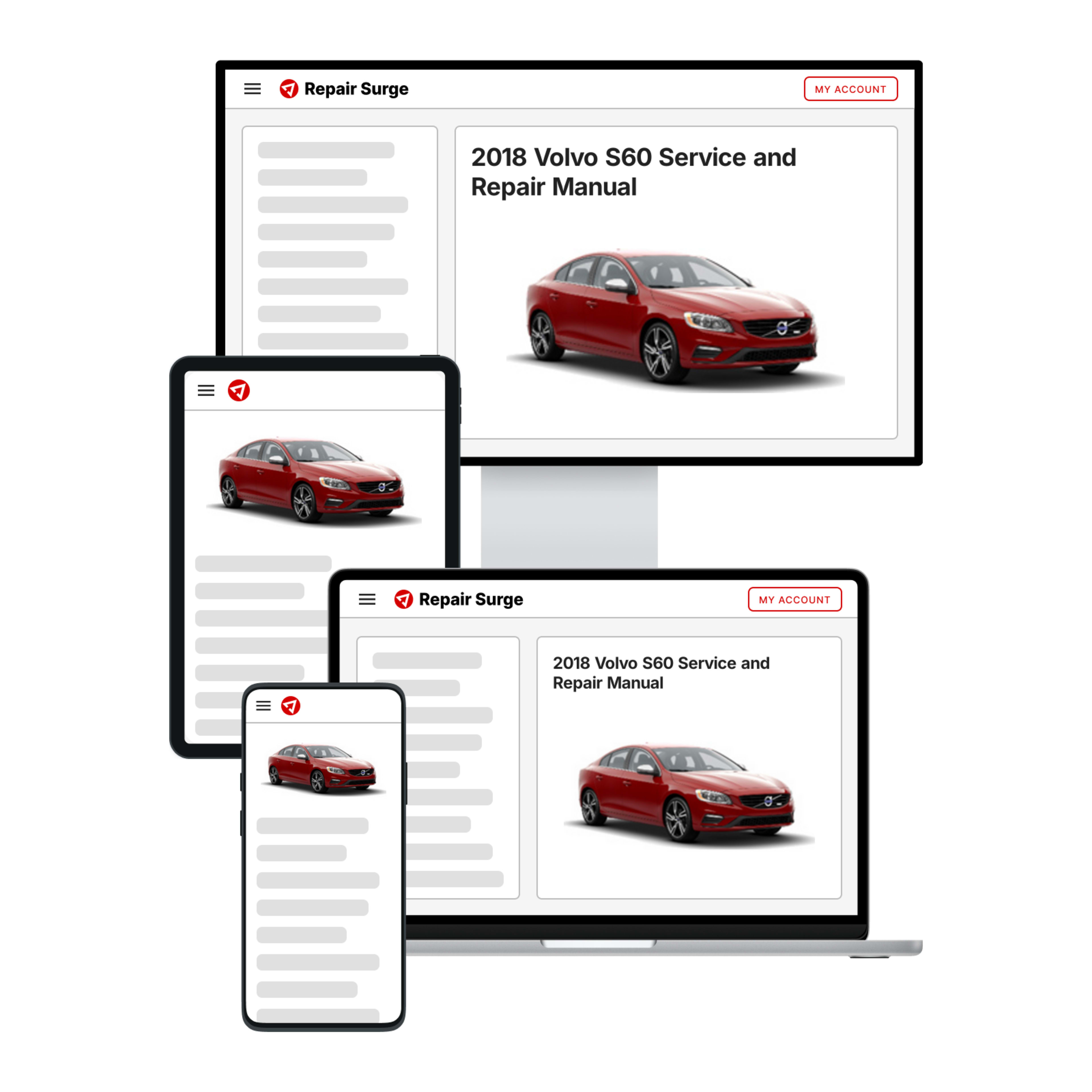 2018 Volvo S60 service and repair manual hero image