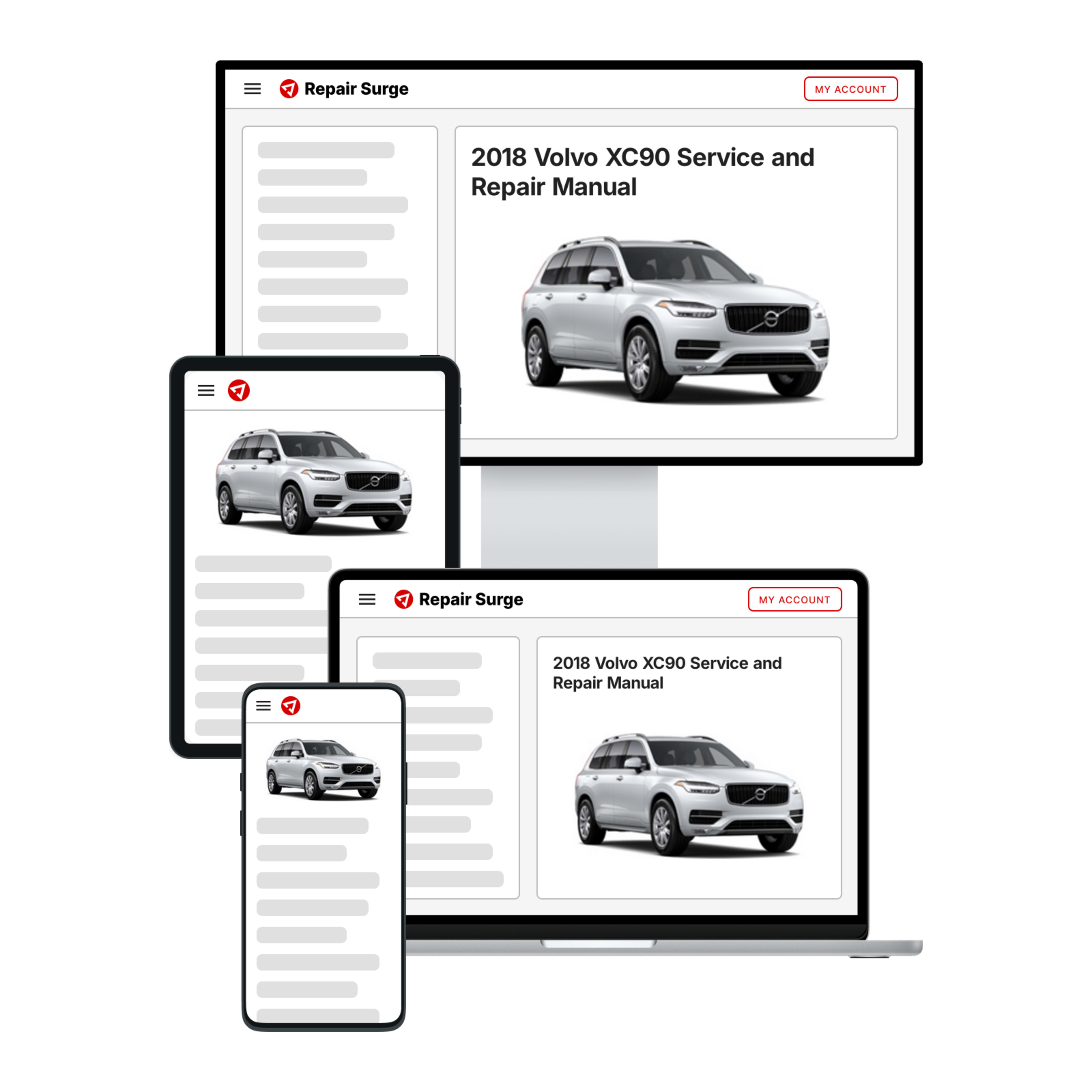 2018 Volvo XC90 service and repair manual hero image