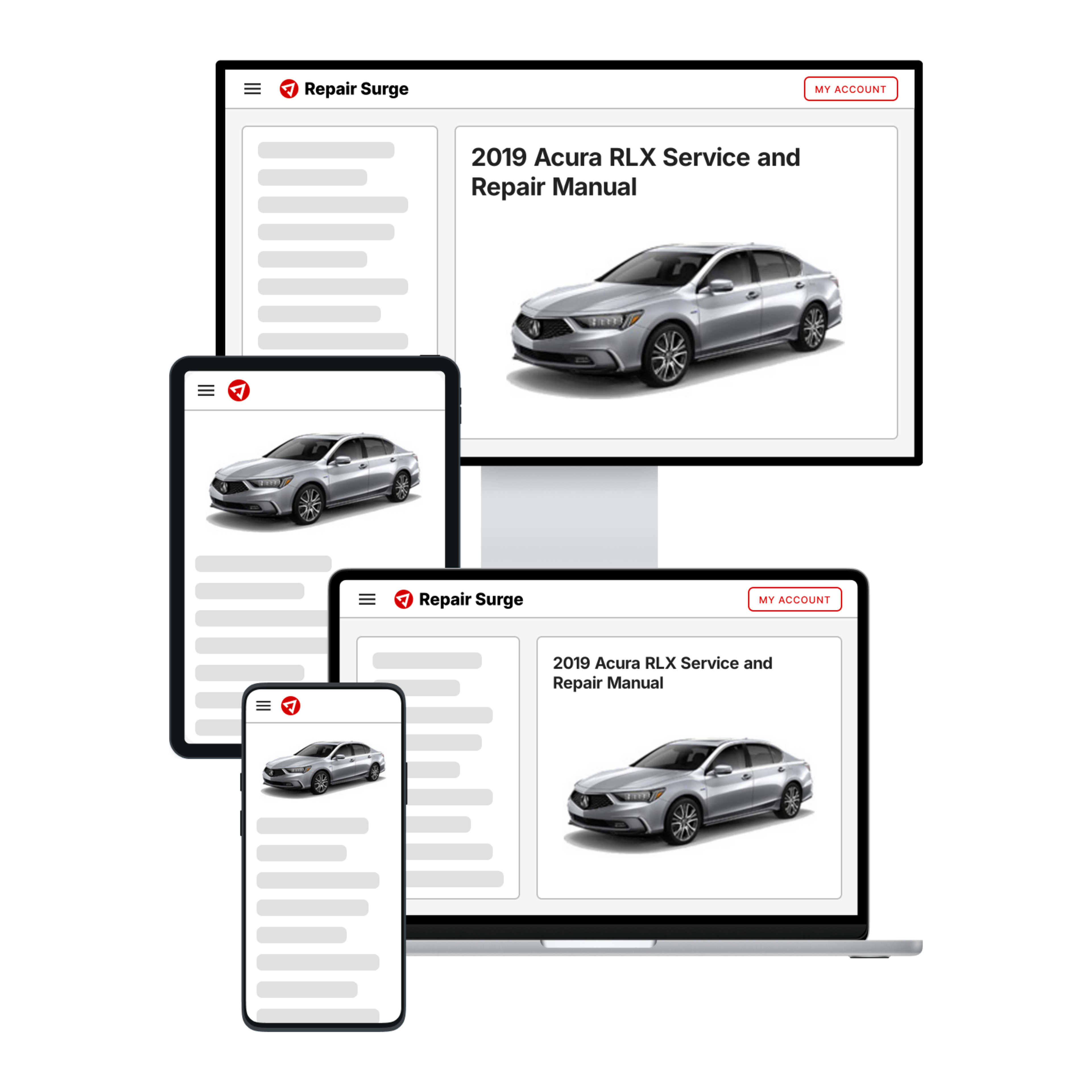 2019 Acura RLX service and repair manual hero image