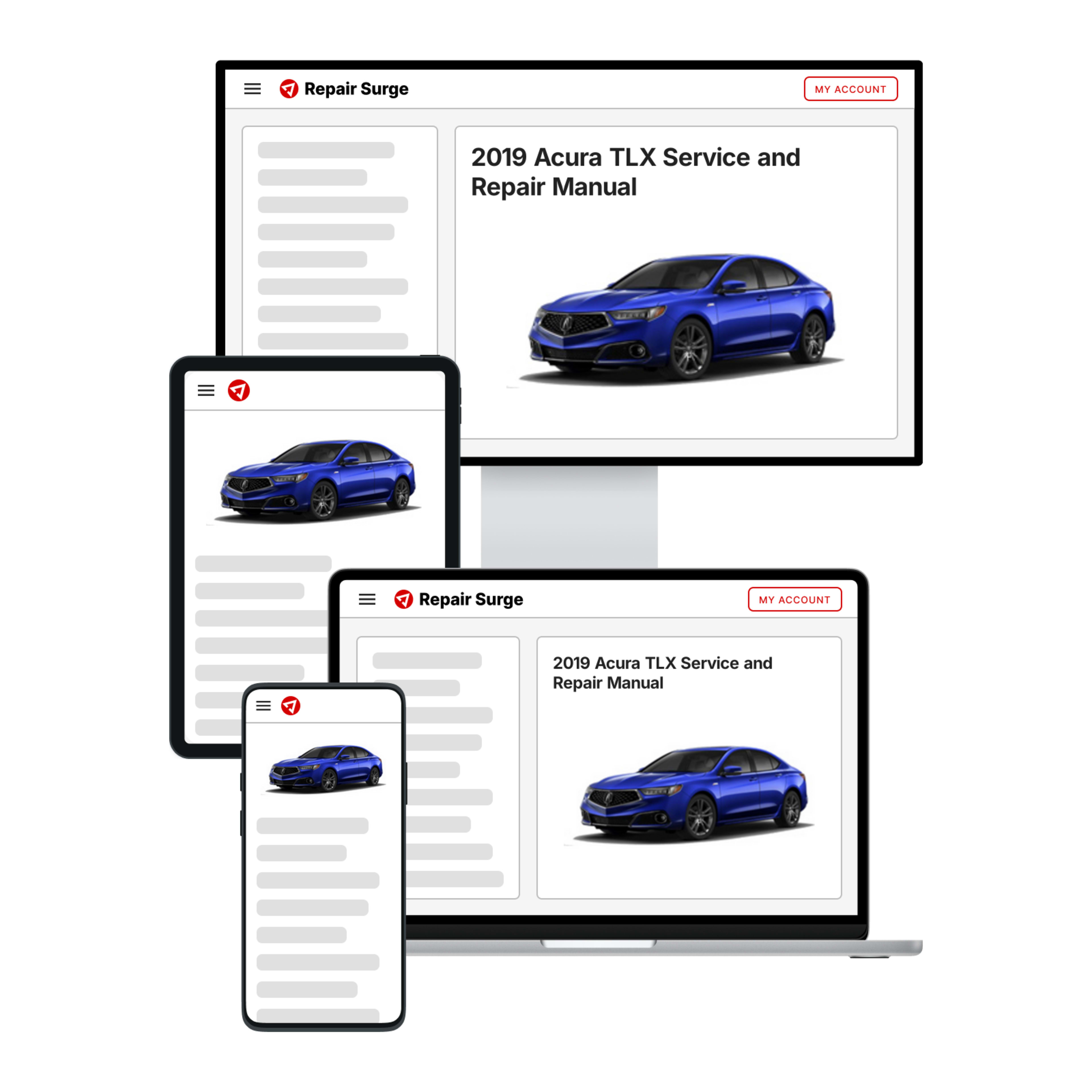2019 Acura TLX service and repair manual hero image