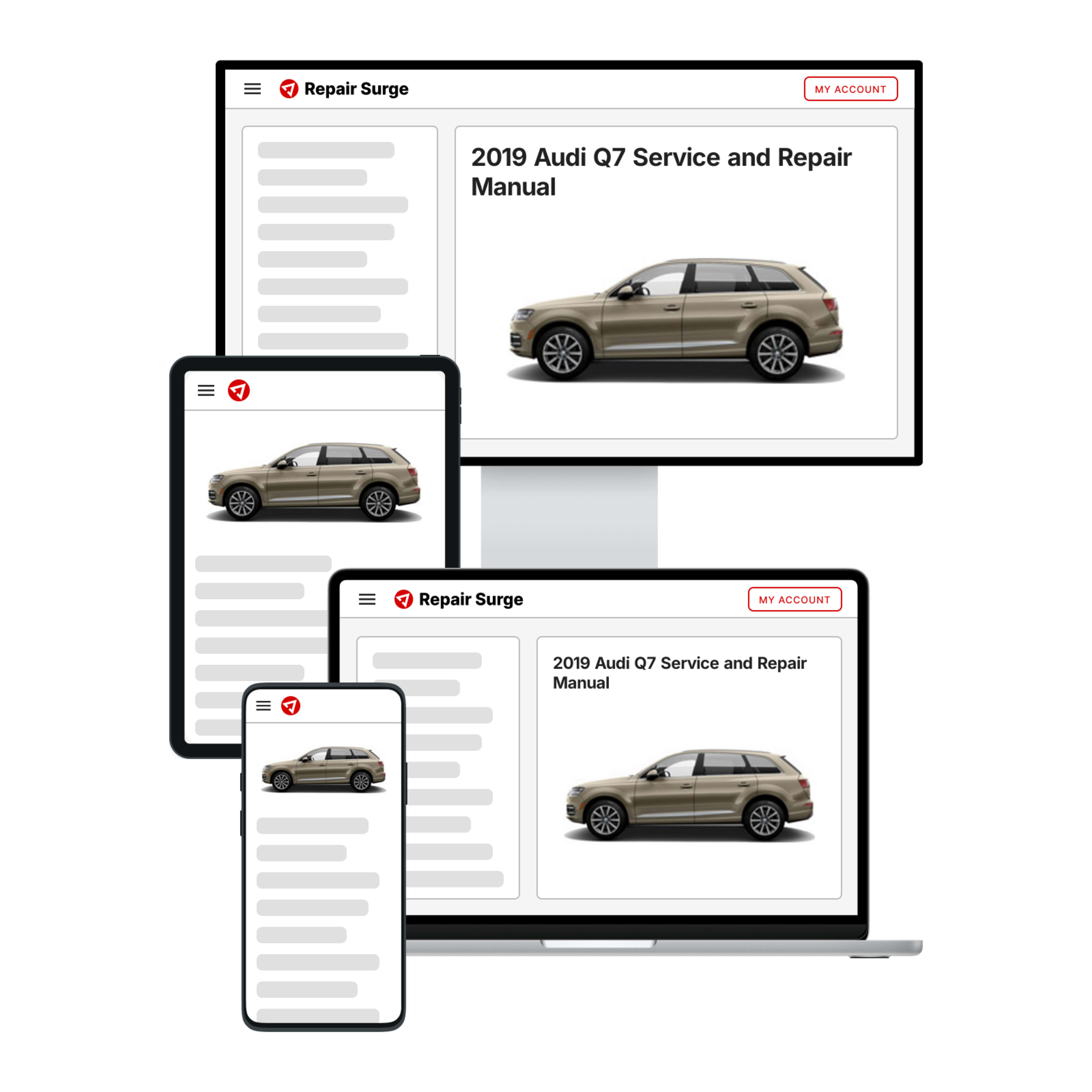 2019 Audi Q7 service and repair manual hero image