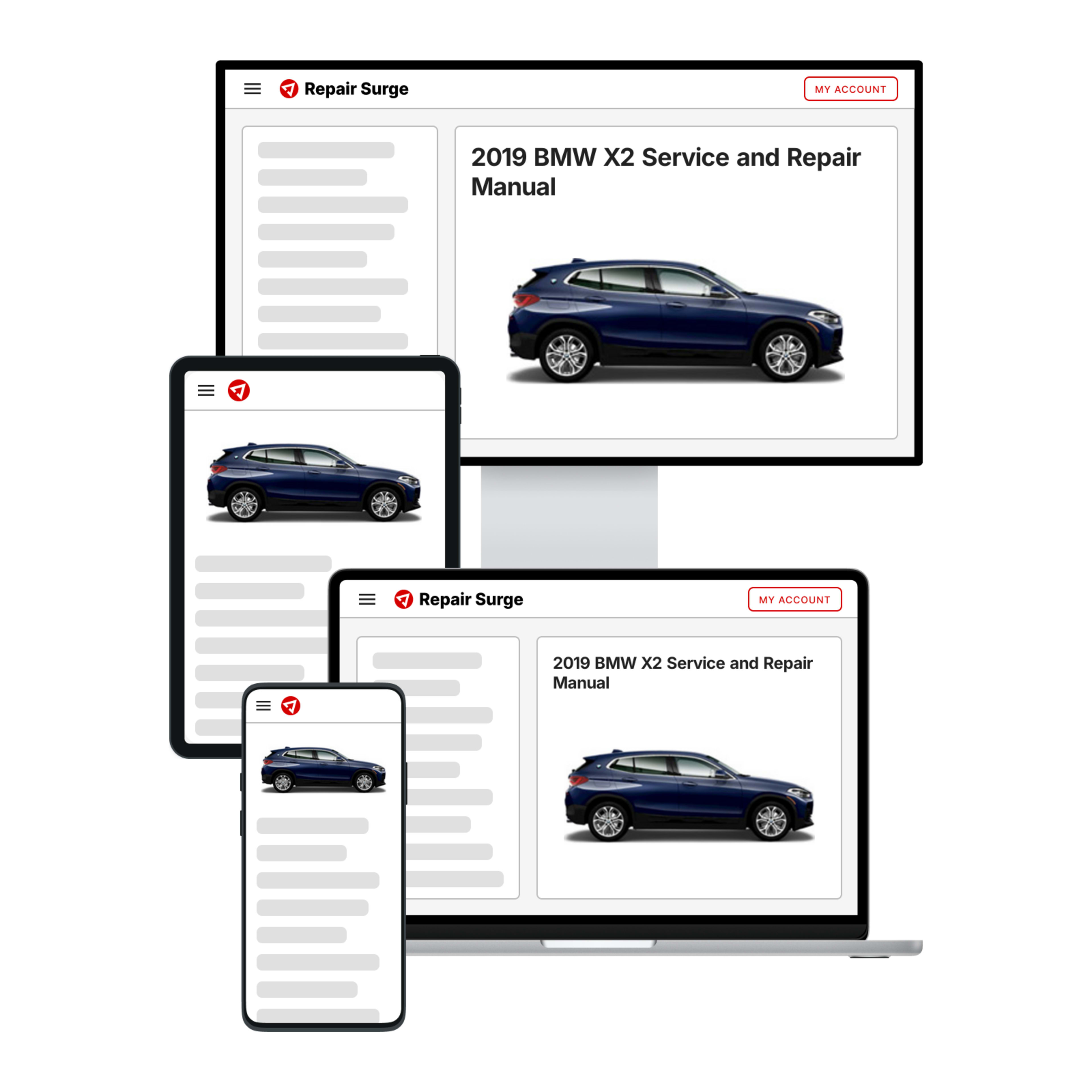 2019 BMW X2 service and repair manual hero image