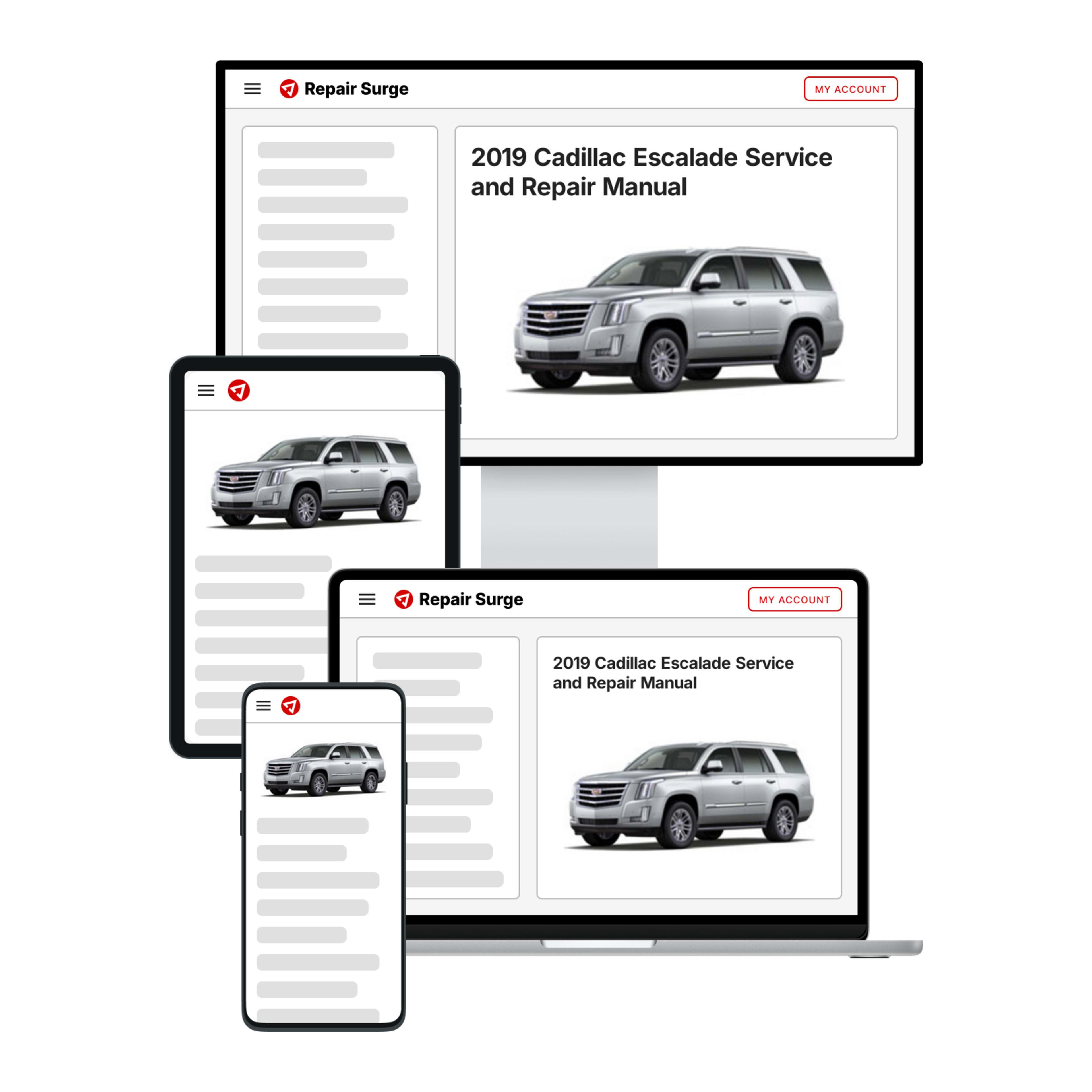 2019 Cadillac Escalade service and repair manual hero image