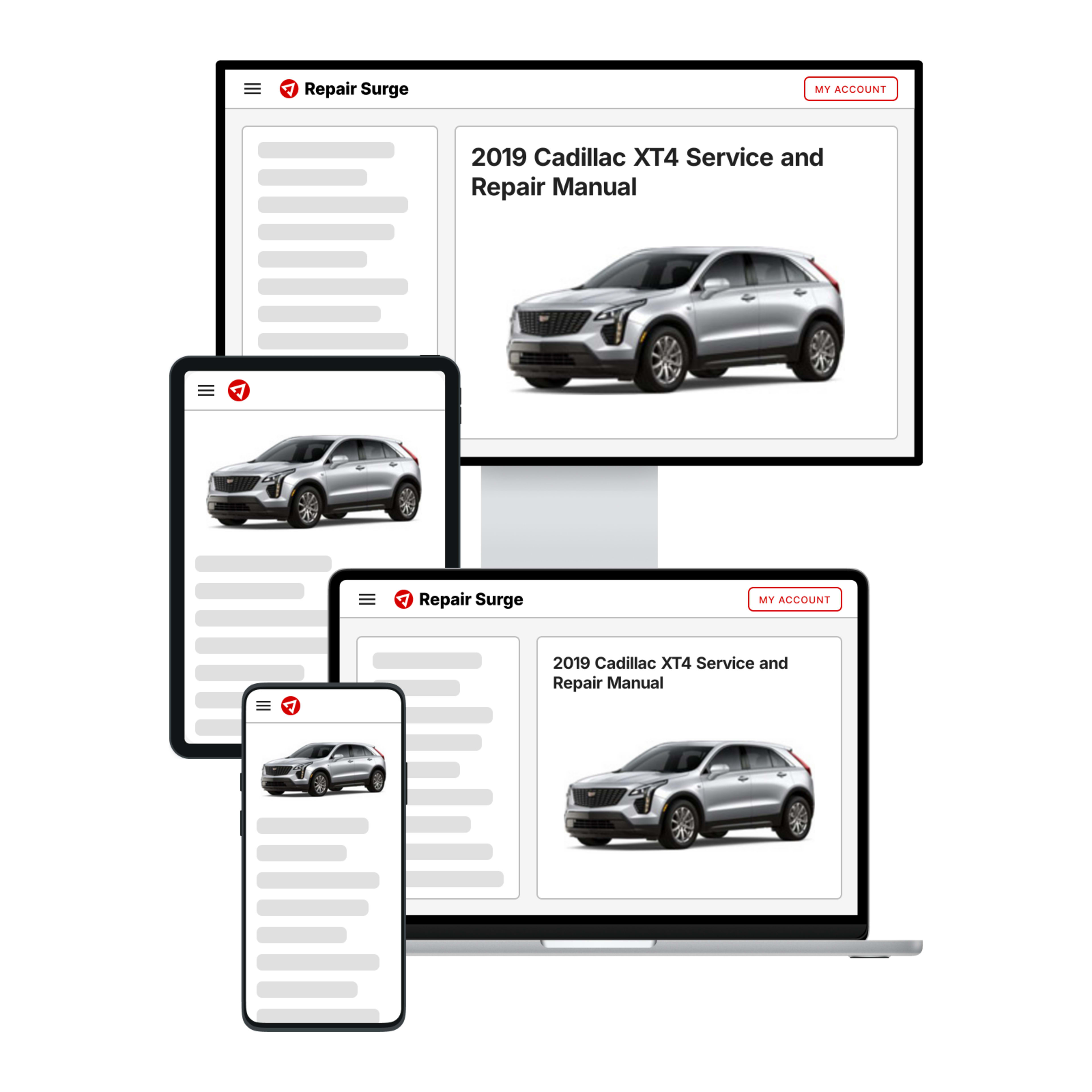 2019 Cadillac XT4 service and repair manual hero image