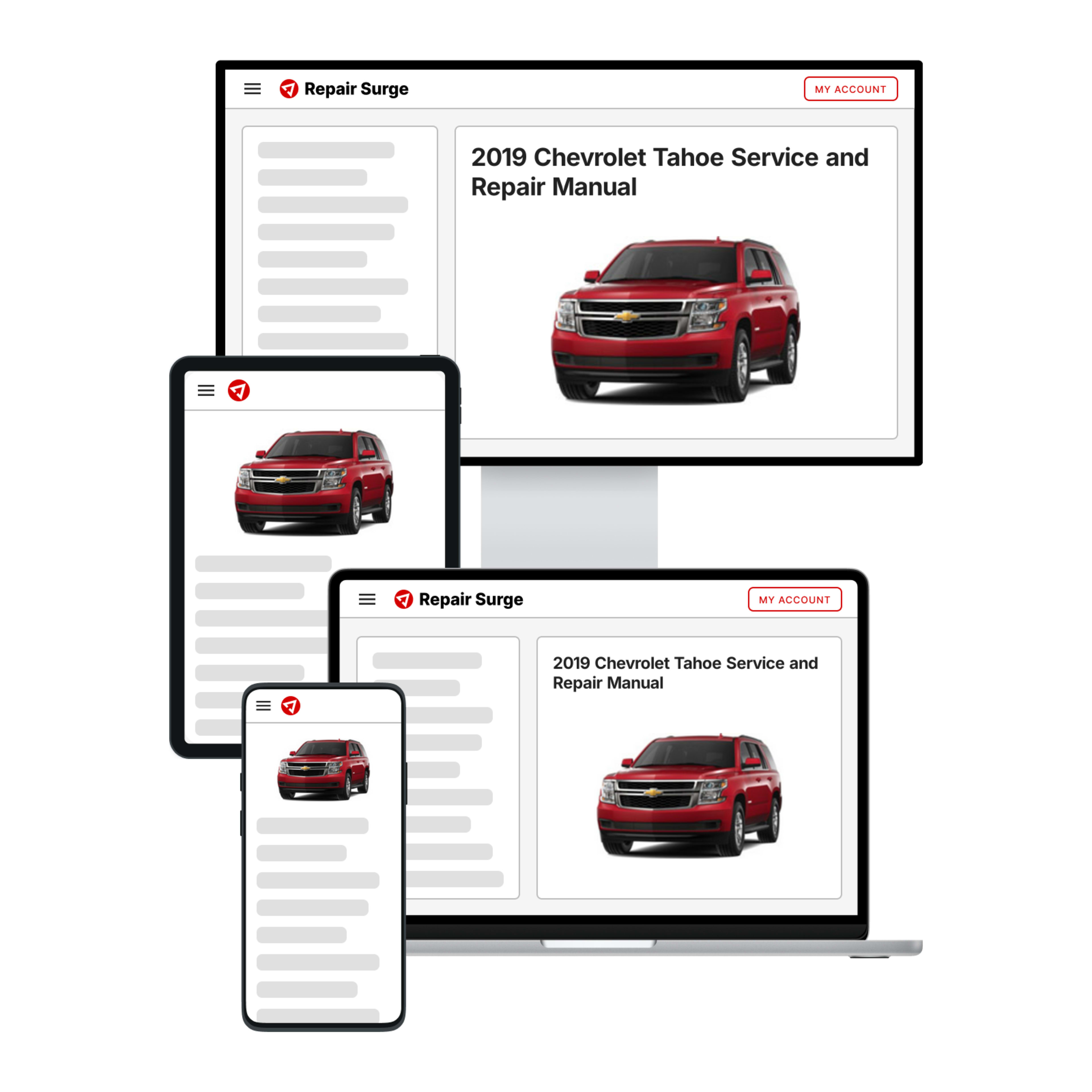 2019 Chevrolet Tahoe service and repair manual hero image