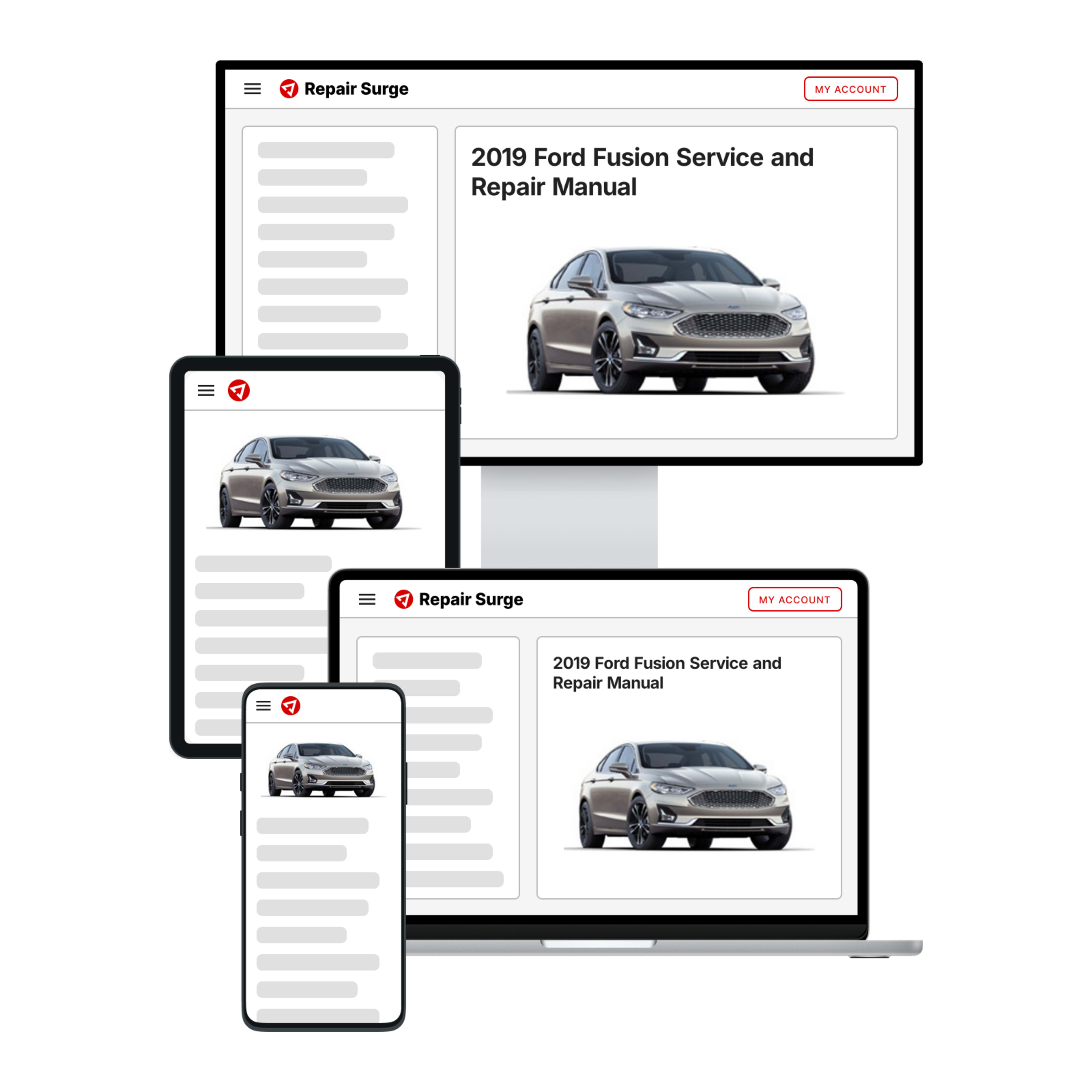 2019 Ford Fusion service and repair manual hero image