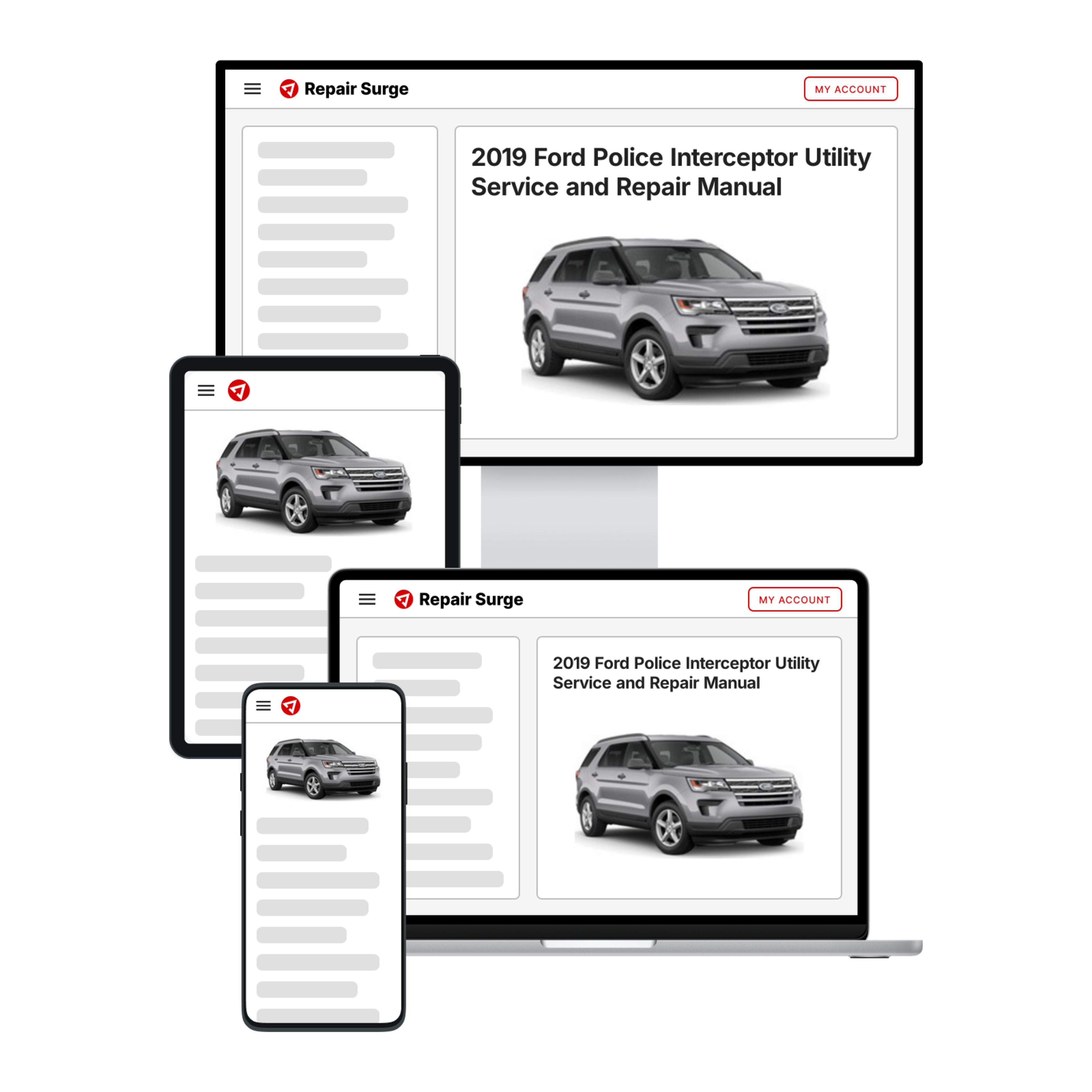 2019 Ford Police Interceptor Utility service and repair manual hero image