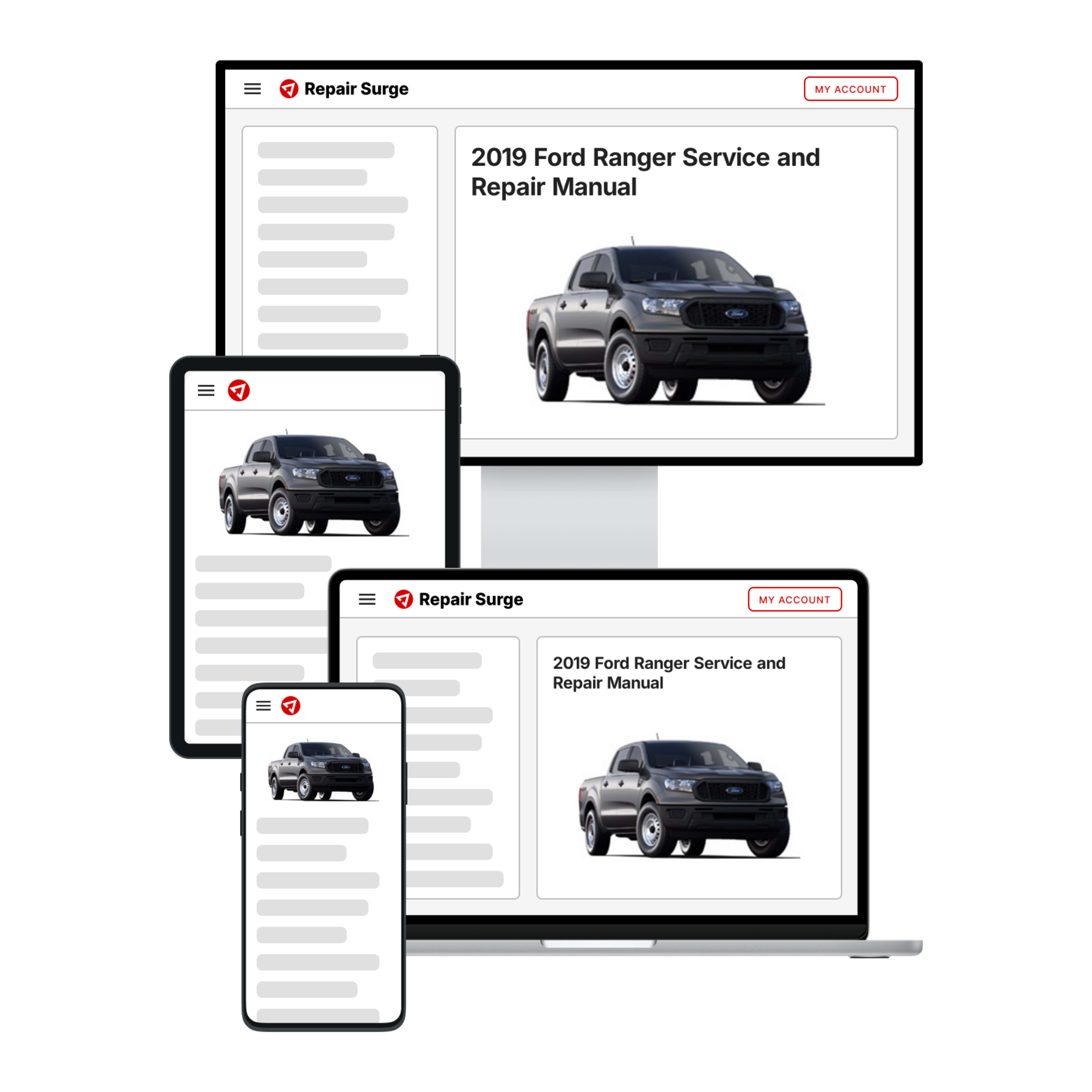 2019 Ford Ranger service and repair manual hero image