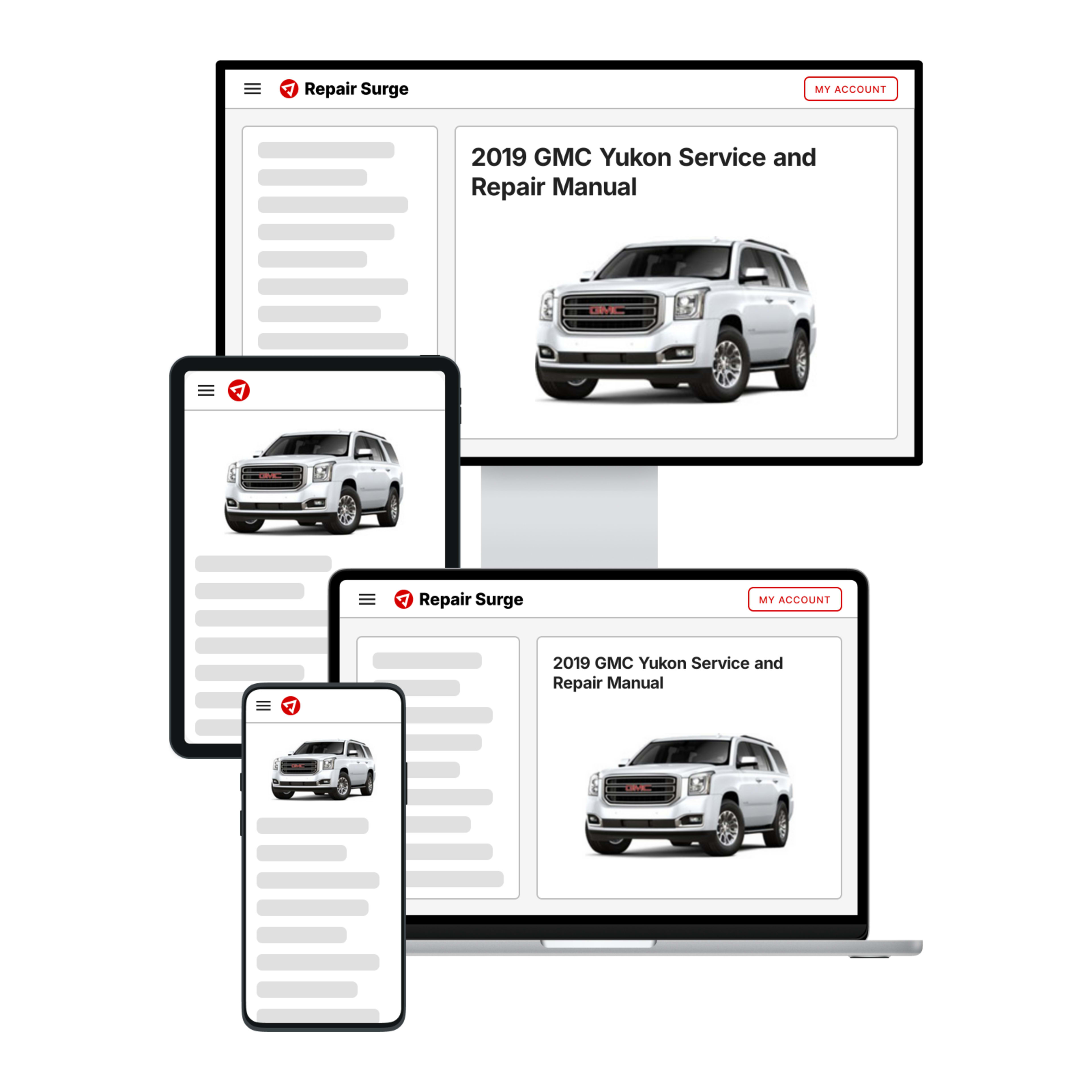 2019 GMC Yukon service and repair manual hero image