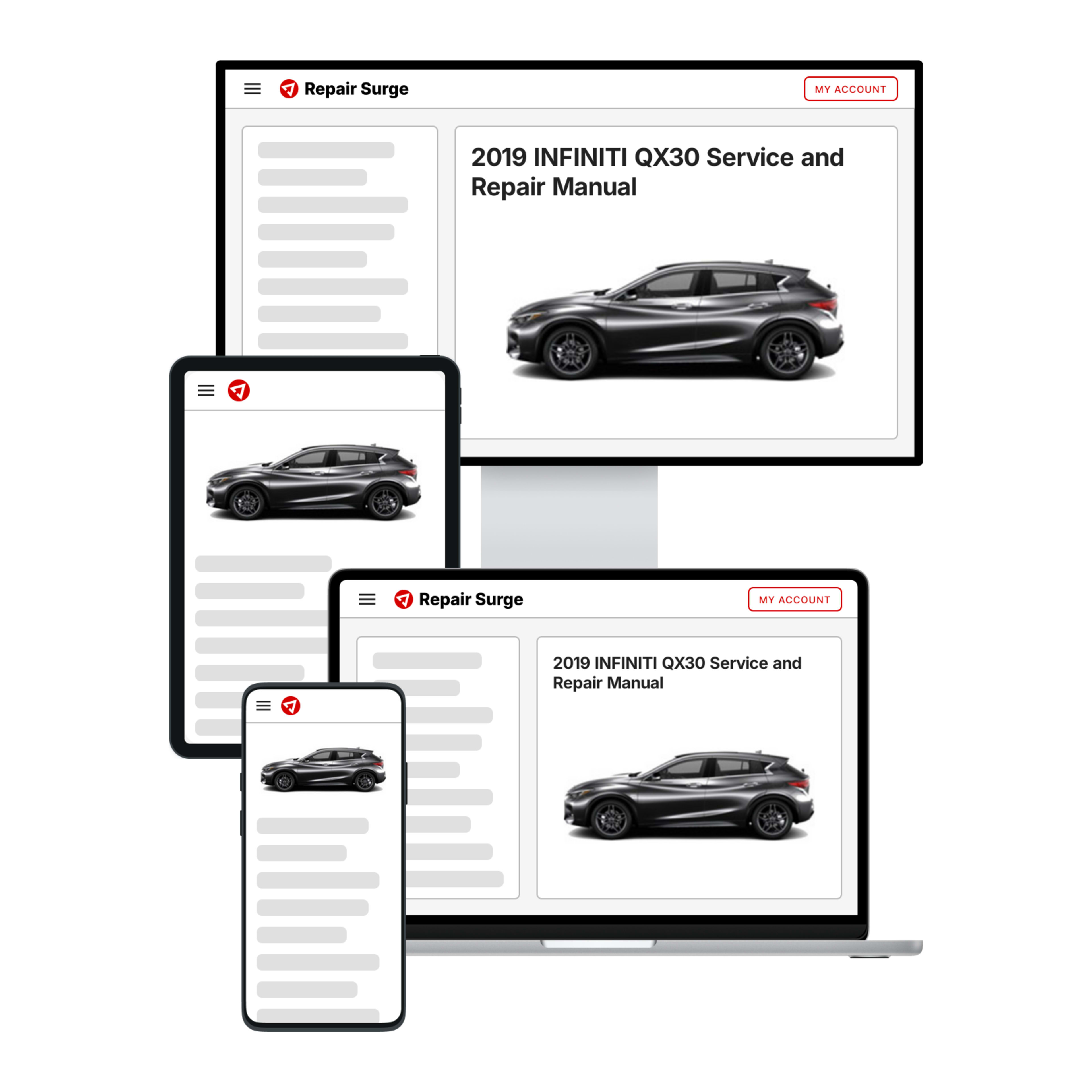 2019 INFINITI QX30 service and repair manual hero image