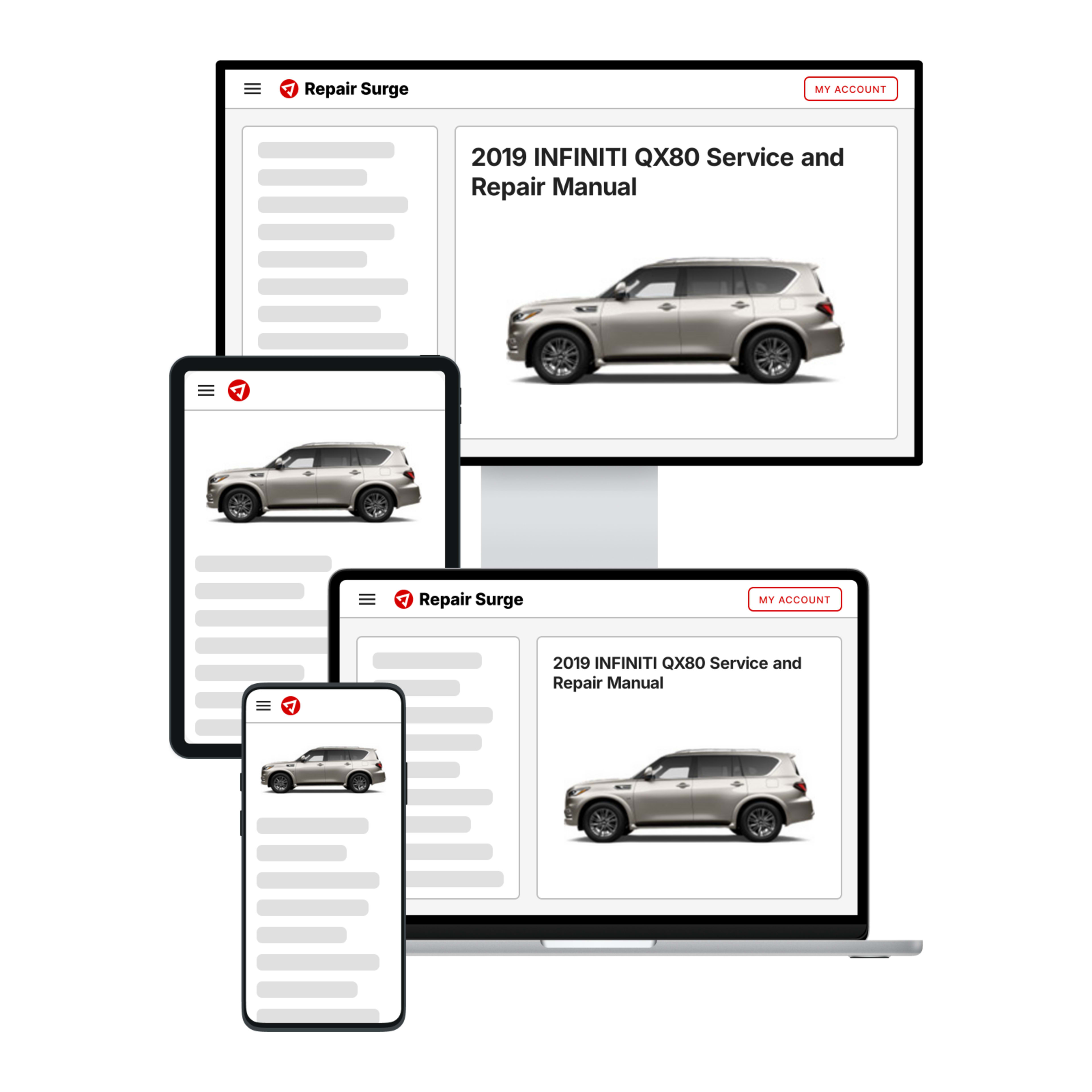 2019 INFINITI QX80 service and repair manual hero image