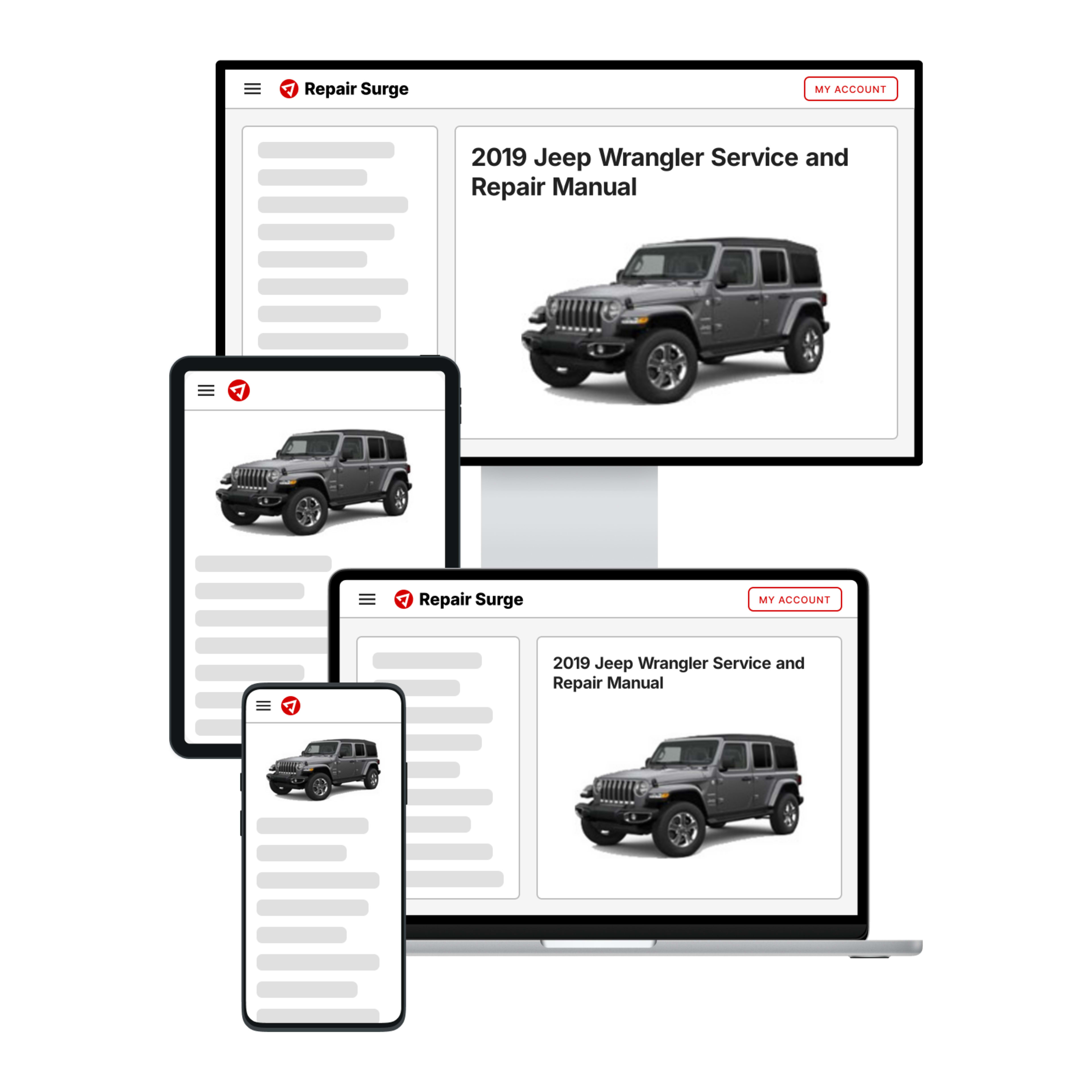 2019 Jeep Wrangler service and repair manual hero image
