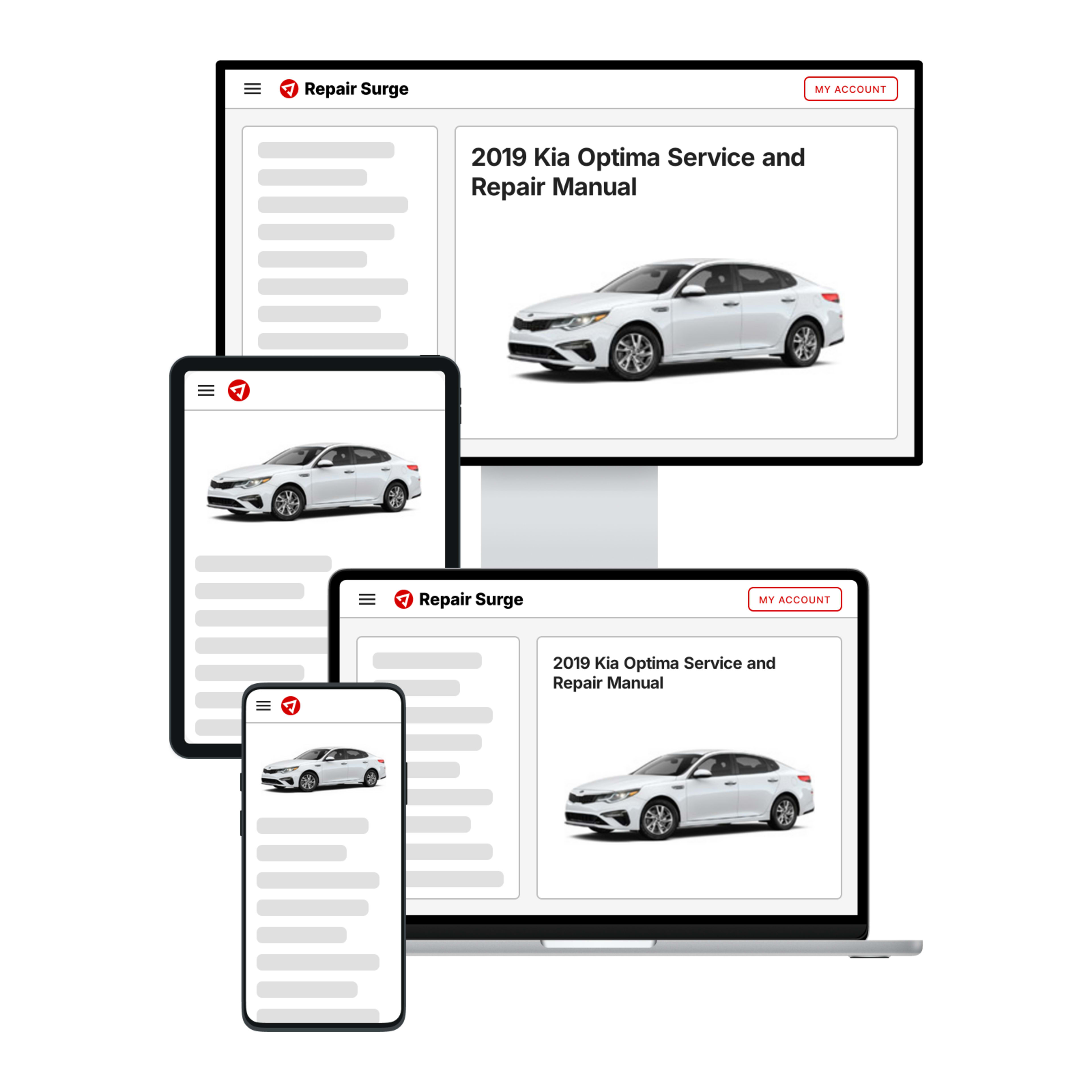 2019 Kia Optima service and repair manual hero image