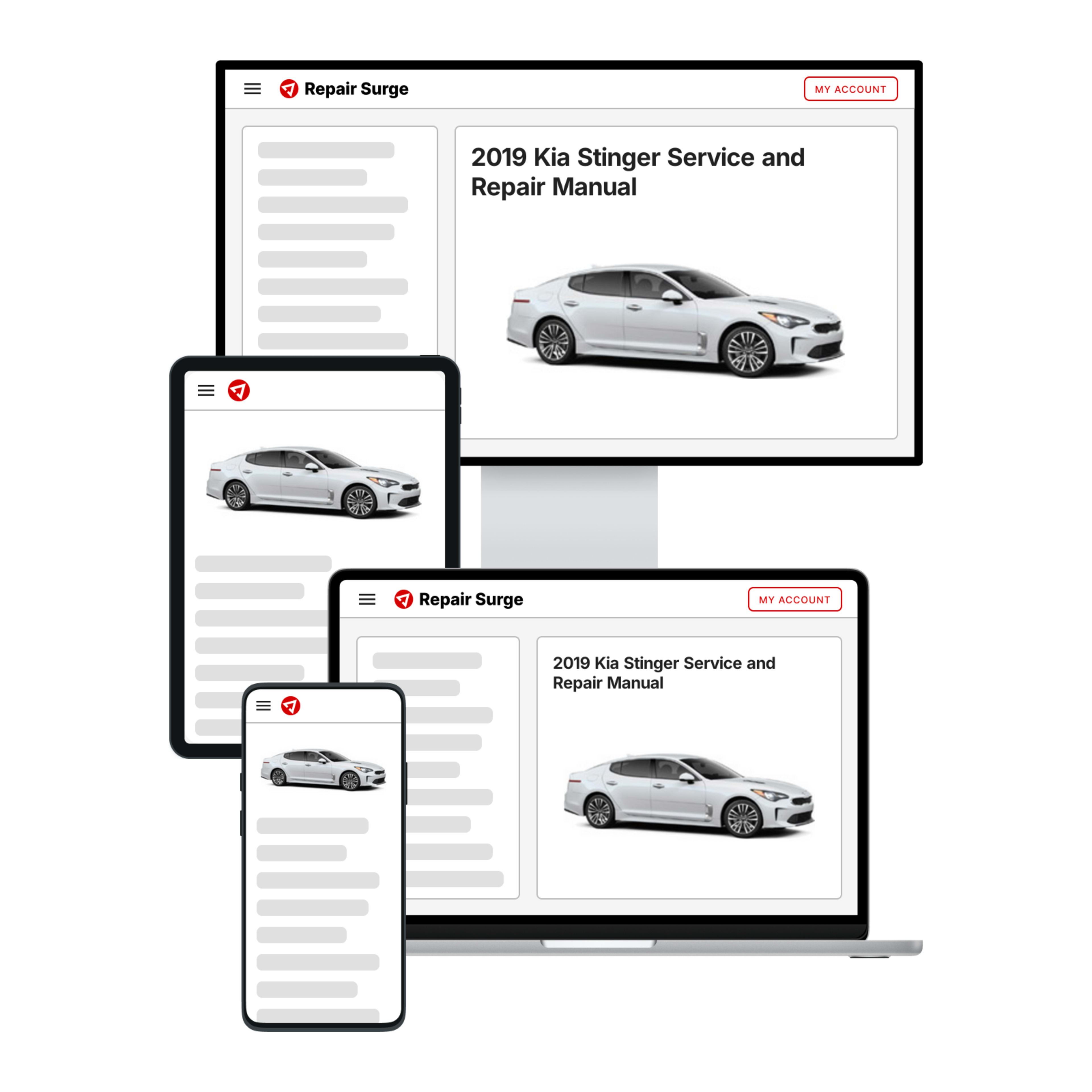 2019 Kia Stinger service and repair manual hero image