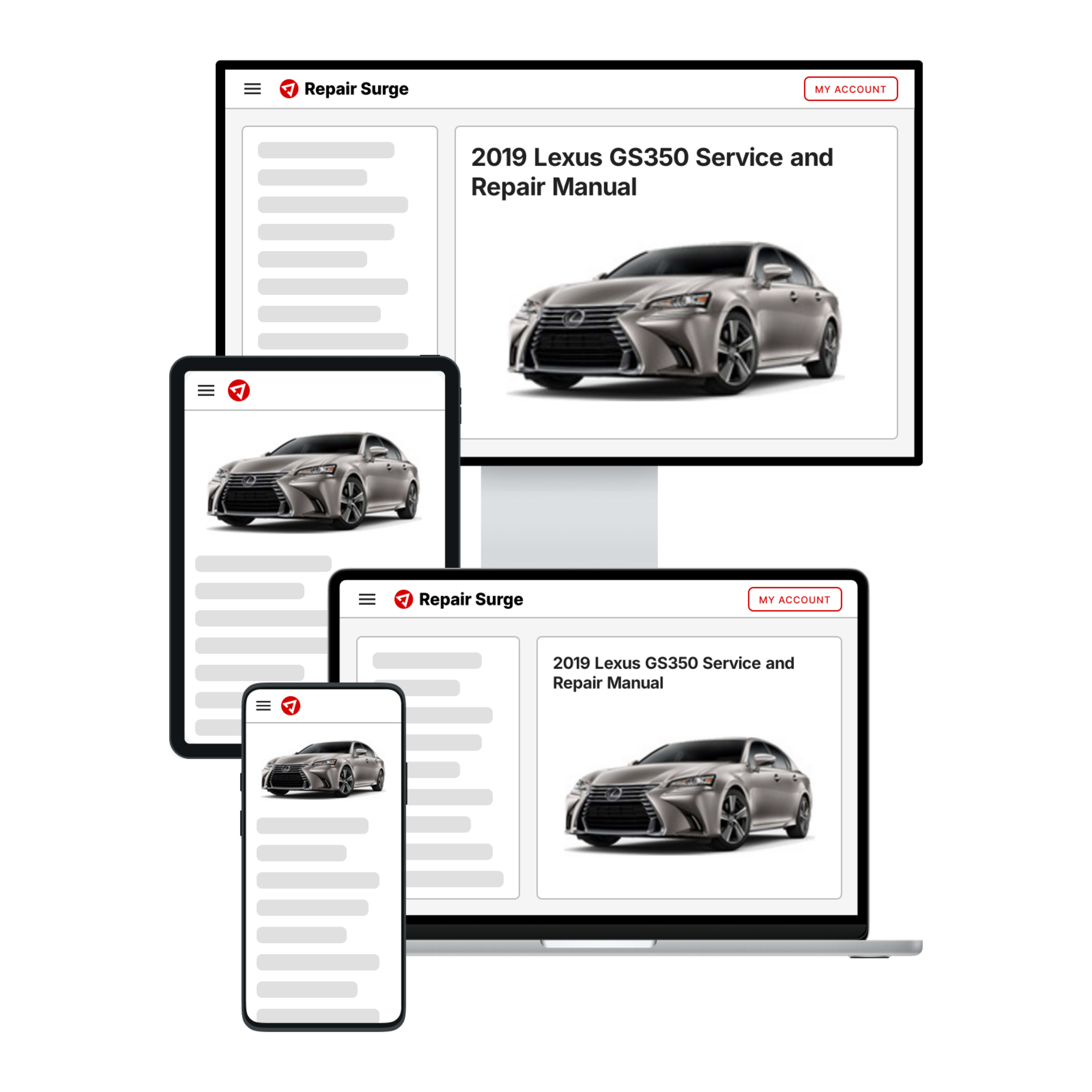 2019 Lexus GS350 service and repair manual hero image
