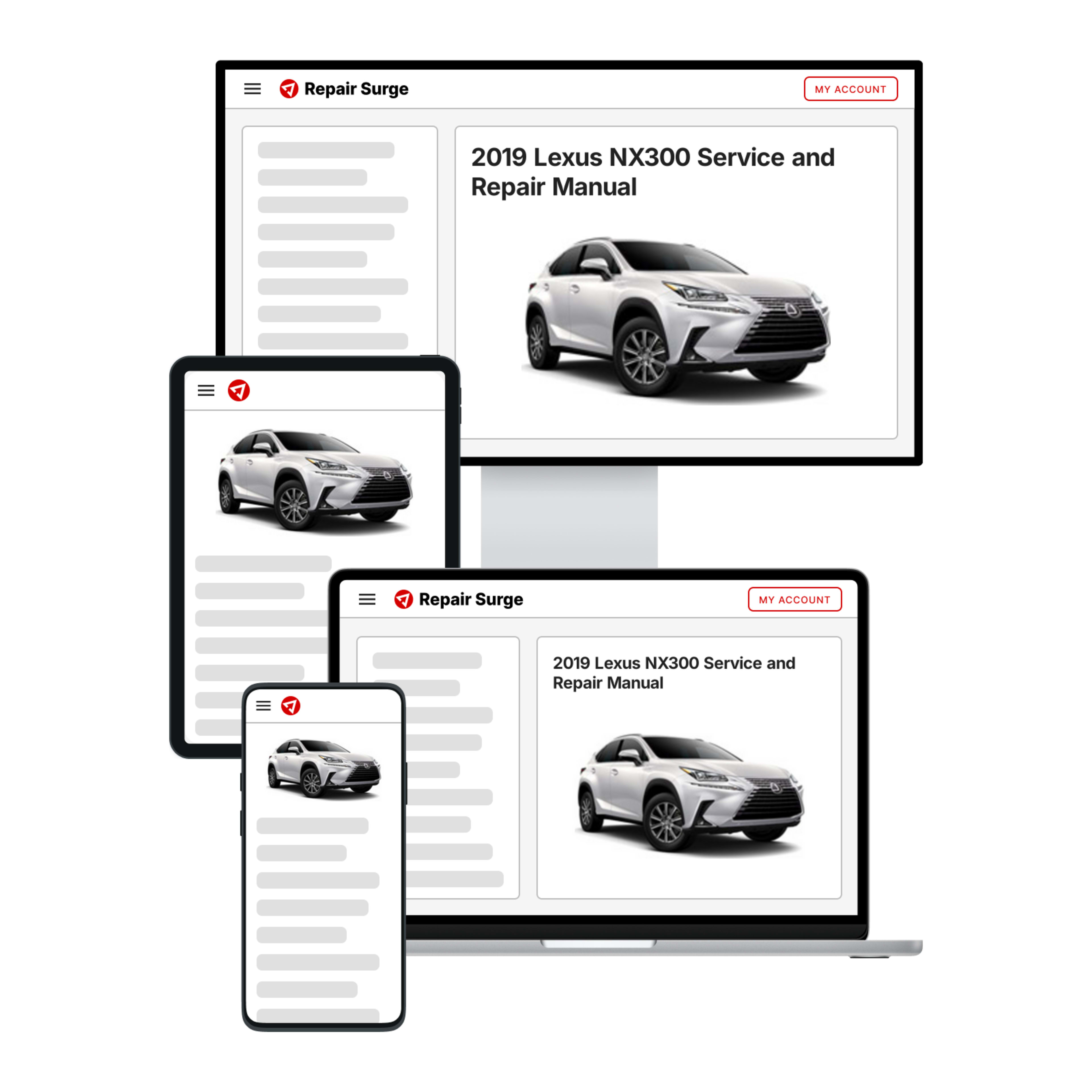 2019 Lexus NX300 service and repair manual hero image