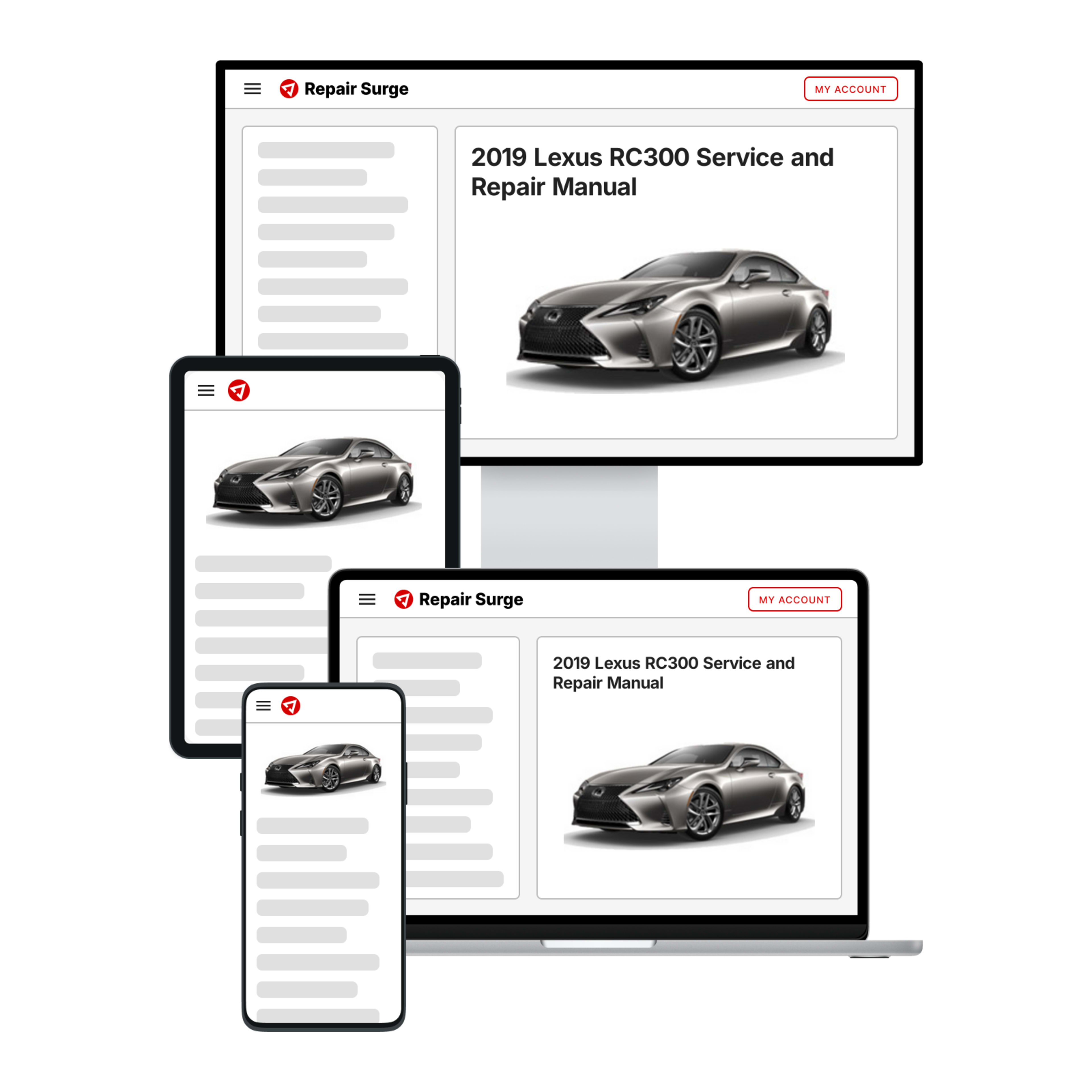 2019 Lexus RC300 service and repair manual hero image
