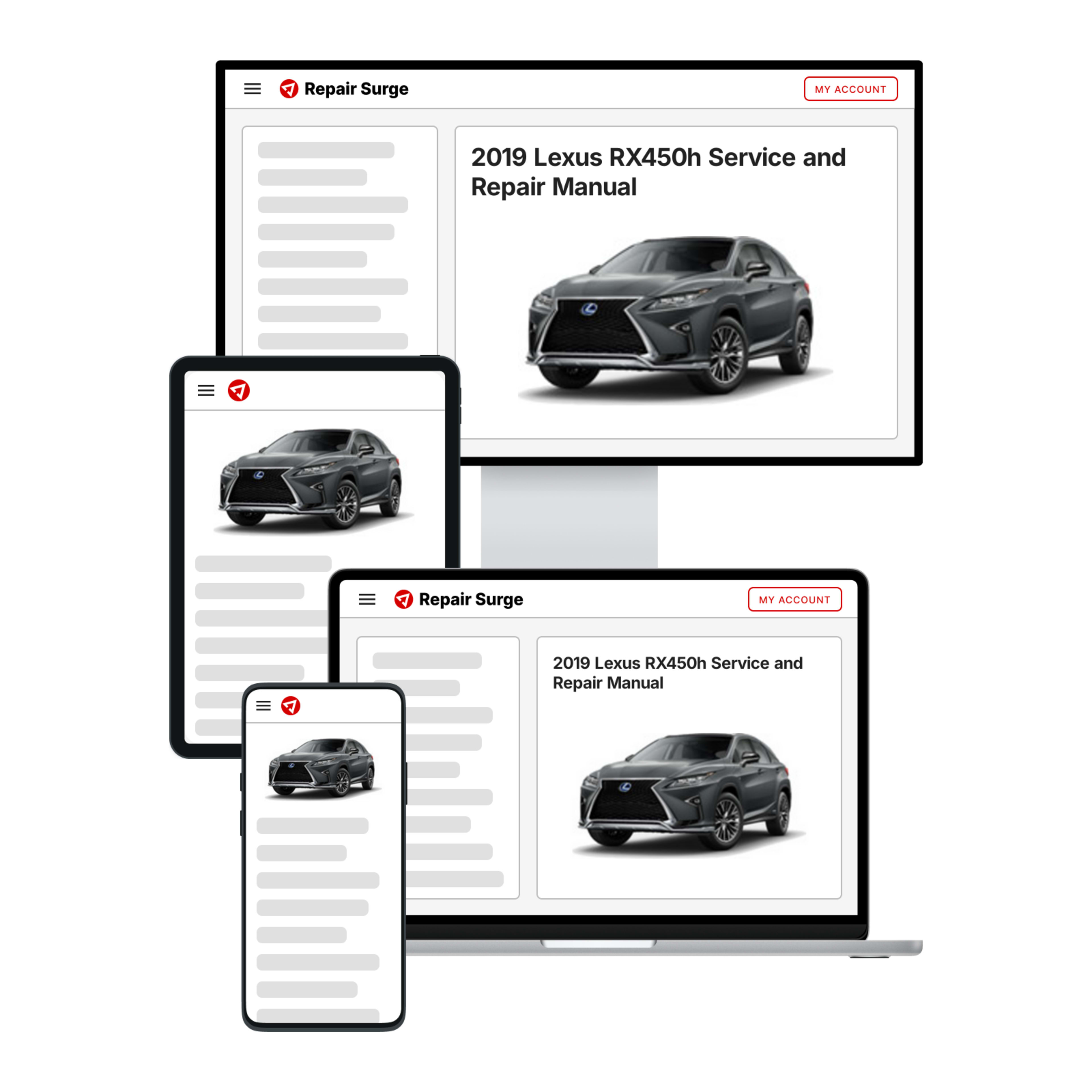 2019 Lexus RX450h service and repair manual hero image