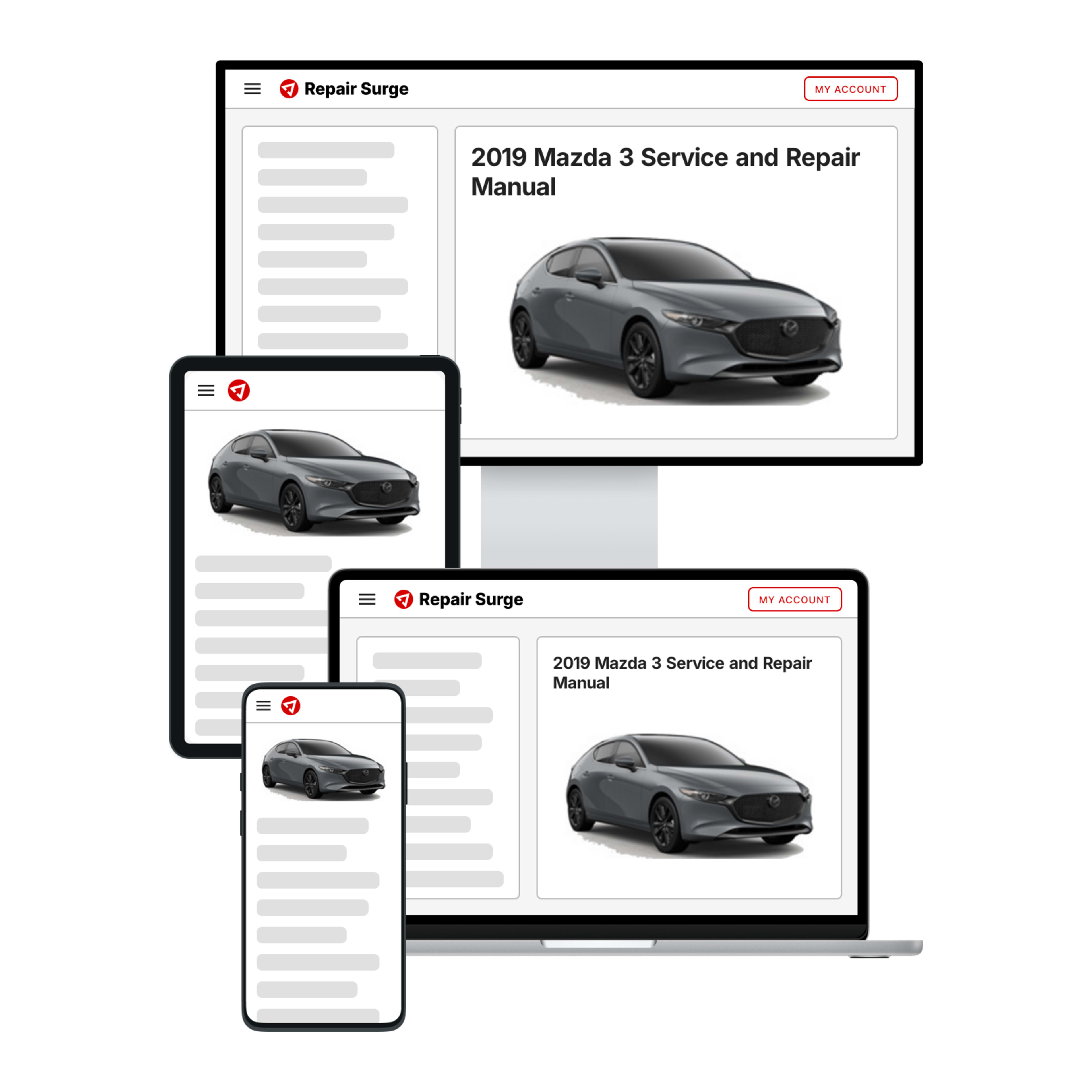 2019 Mazda 3 service and repair manual hero image