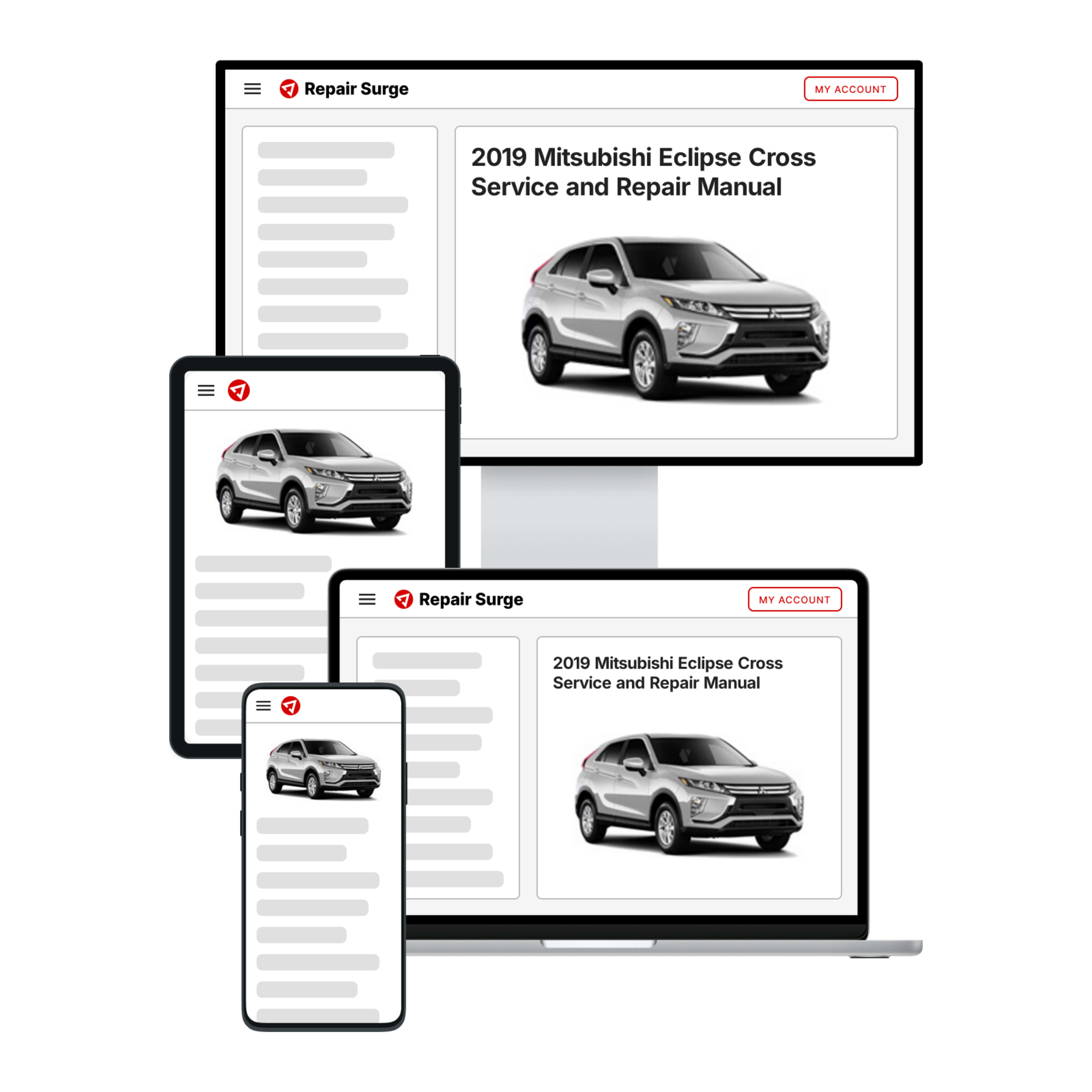 2019 Mitsubishi Eclipse Cross service and repair manual hero image